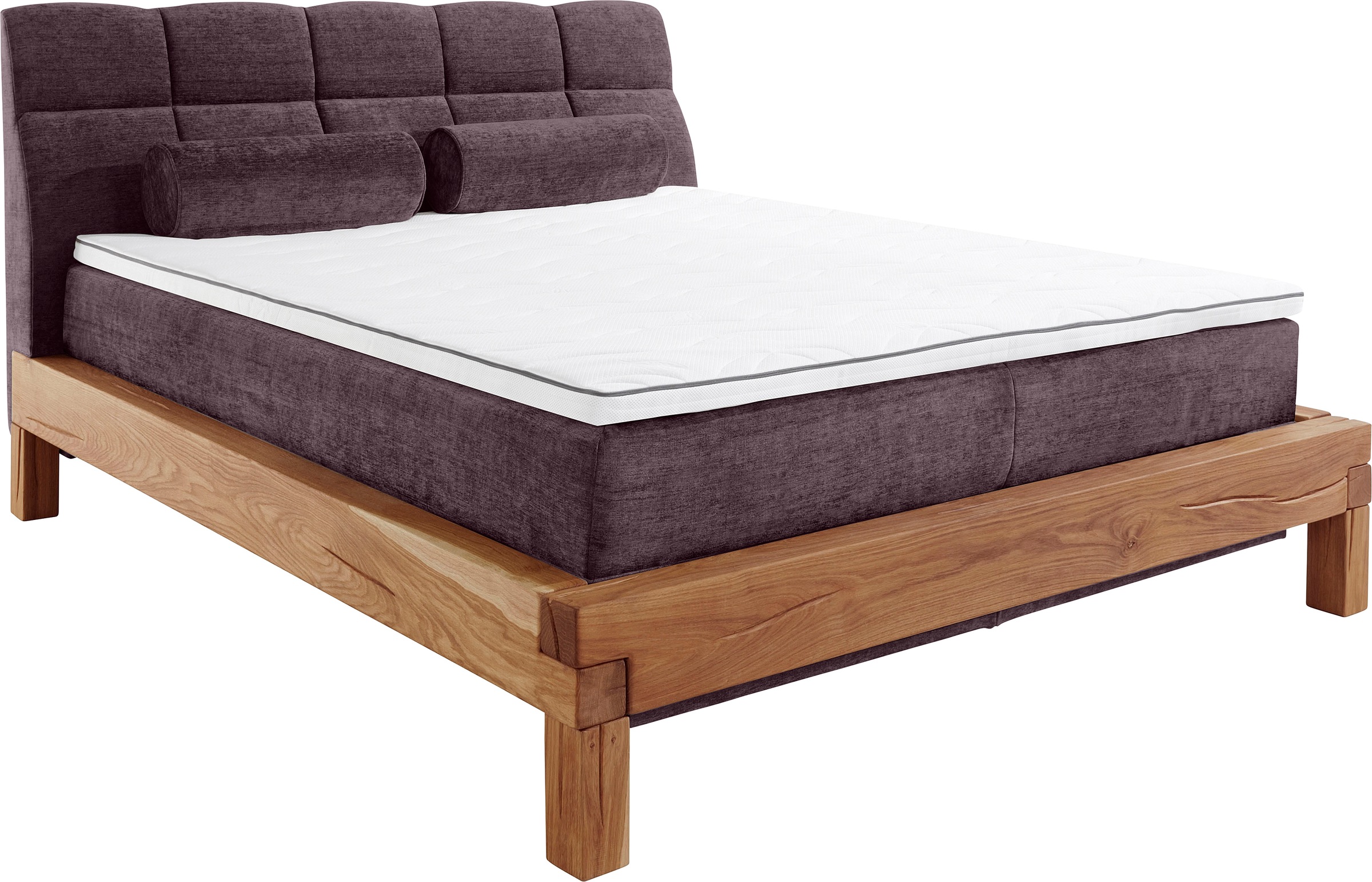 Home affaire Boxspringbett "Villads" Liegefläche: 160/200 cm aus Balkeneich günstig online kaufen