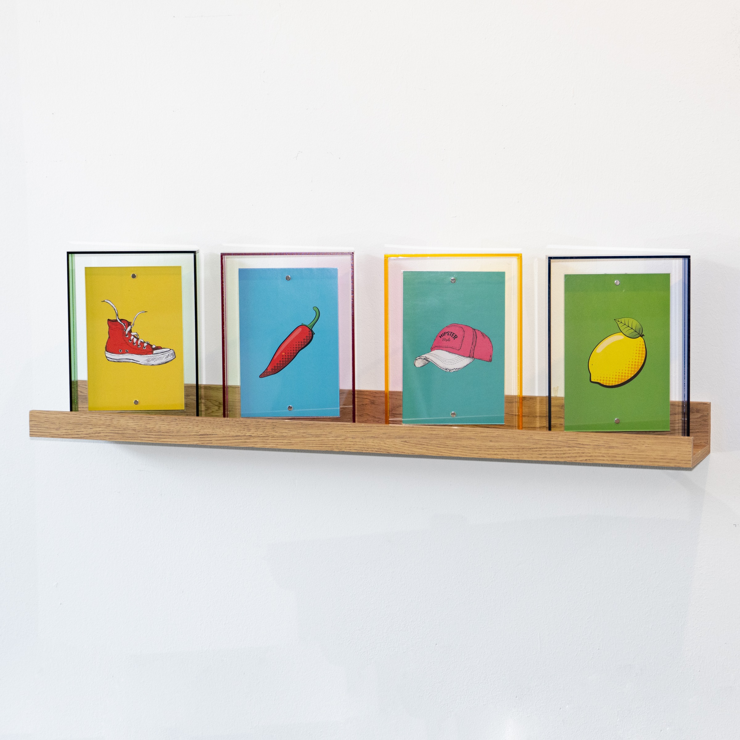 queence Wandregal »Bilderleiste 2-teilig«, (Spar-Set, 2 St.), Galerieboard Posterleiste für Bilder und Fotos