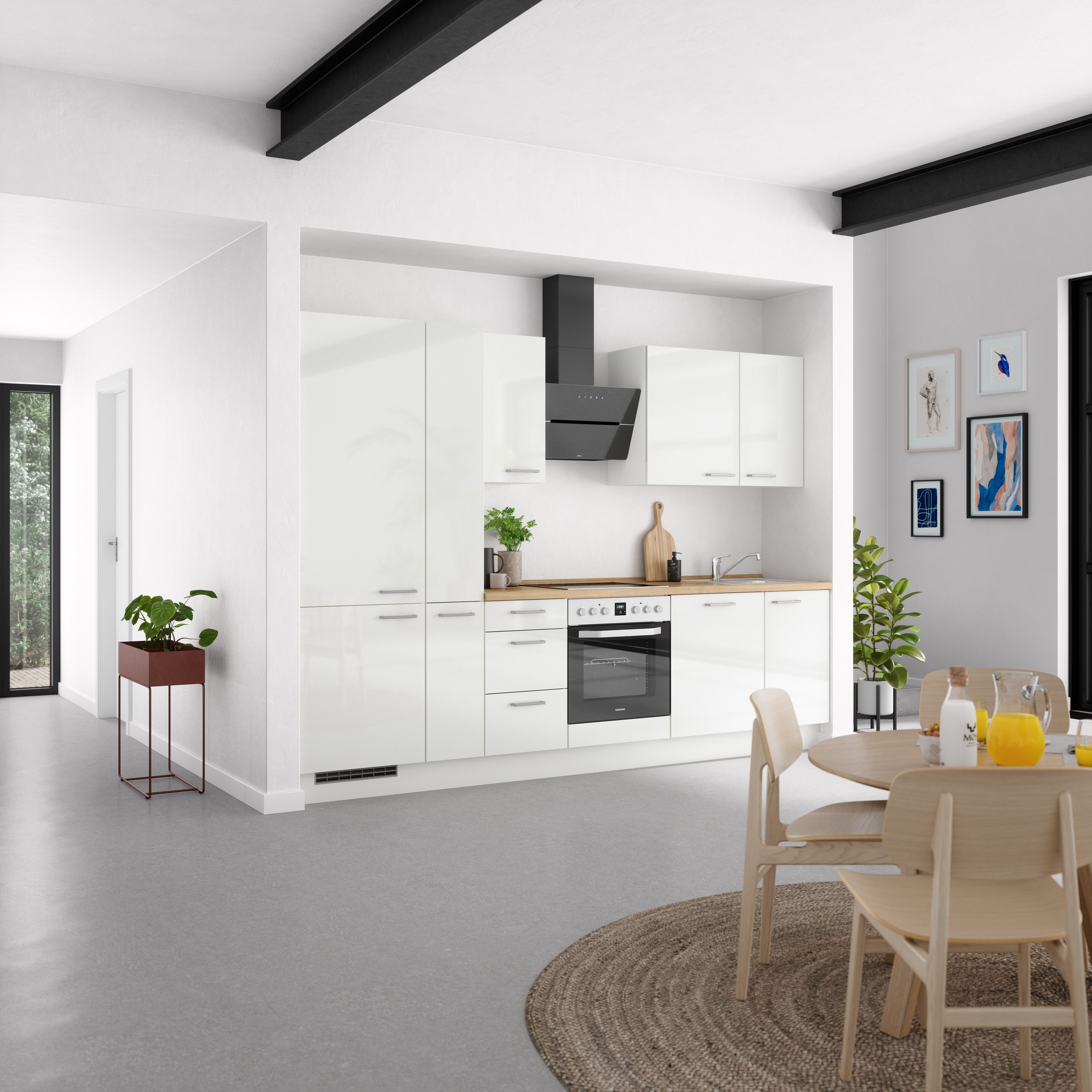 nobilia® Küchenzeile »"Flash II"«, vormontiert, Ausrichtung wählbar, Breite 300 cm, wahlw. mit E-Geräten
