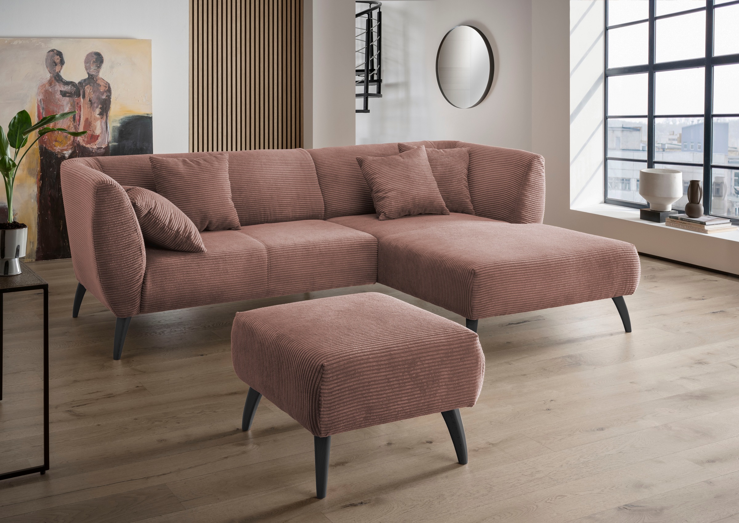 Home affaire Ecksofa »Colori Polstermöbel mit zeitlos eleganter Rückenführu günstig online kaufen
