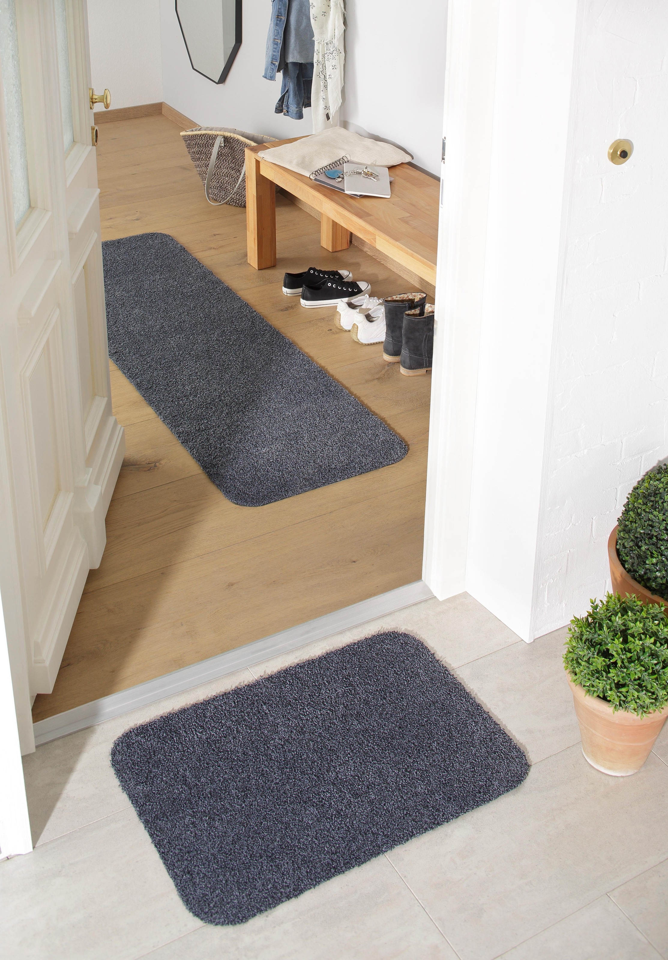 my home Fußmatte »Willa«, rechteckig, 9 mm Höhe, In- und Outdoor geeignet, günstig online kaufen