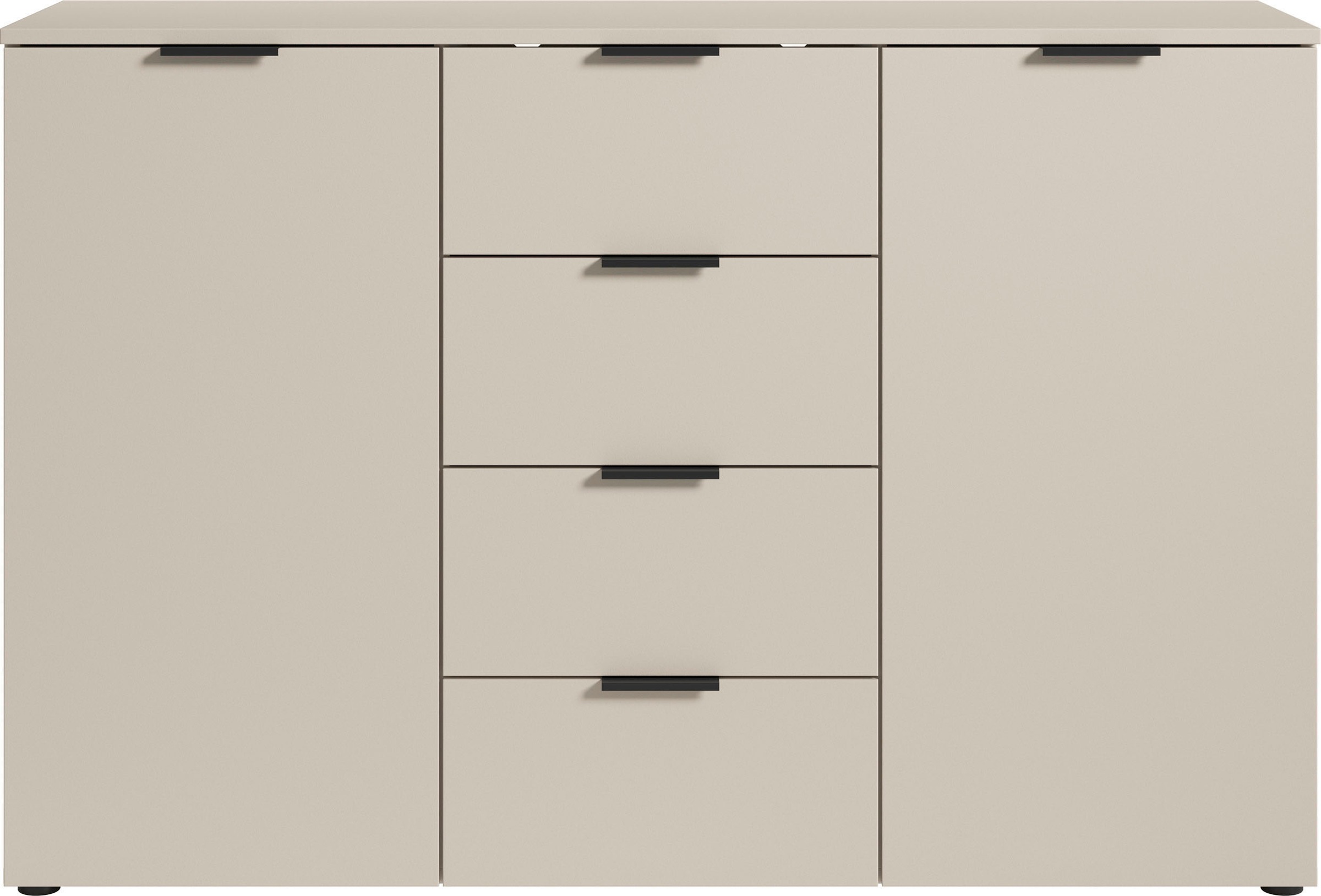 HBZ Sideboard »Linz Kommode, BxHxT 135x90x40cm«, (1 St.), Breite 135cm,Lip-Griff, Melaminbeschichtung