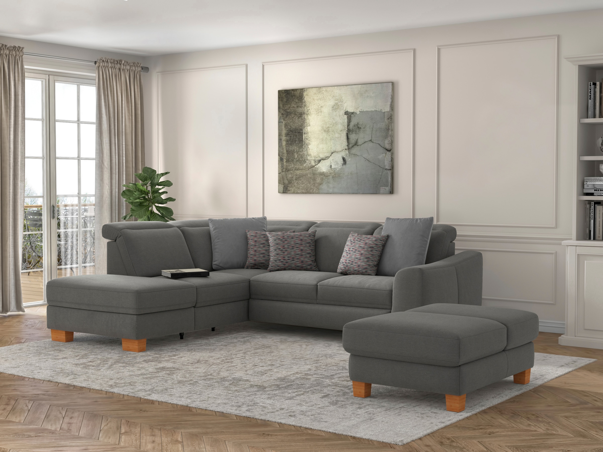 sit&more Ecksofa »Dundee L-Form«, mit Federkern und Massivholzfüßen, wahlwe günstig online kaufen