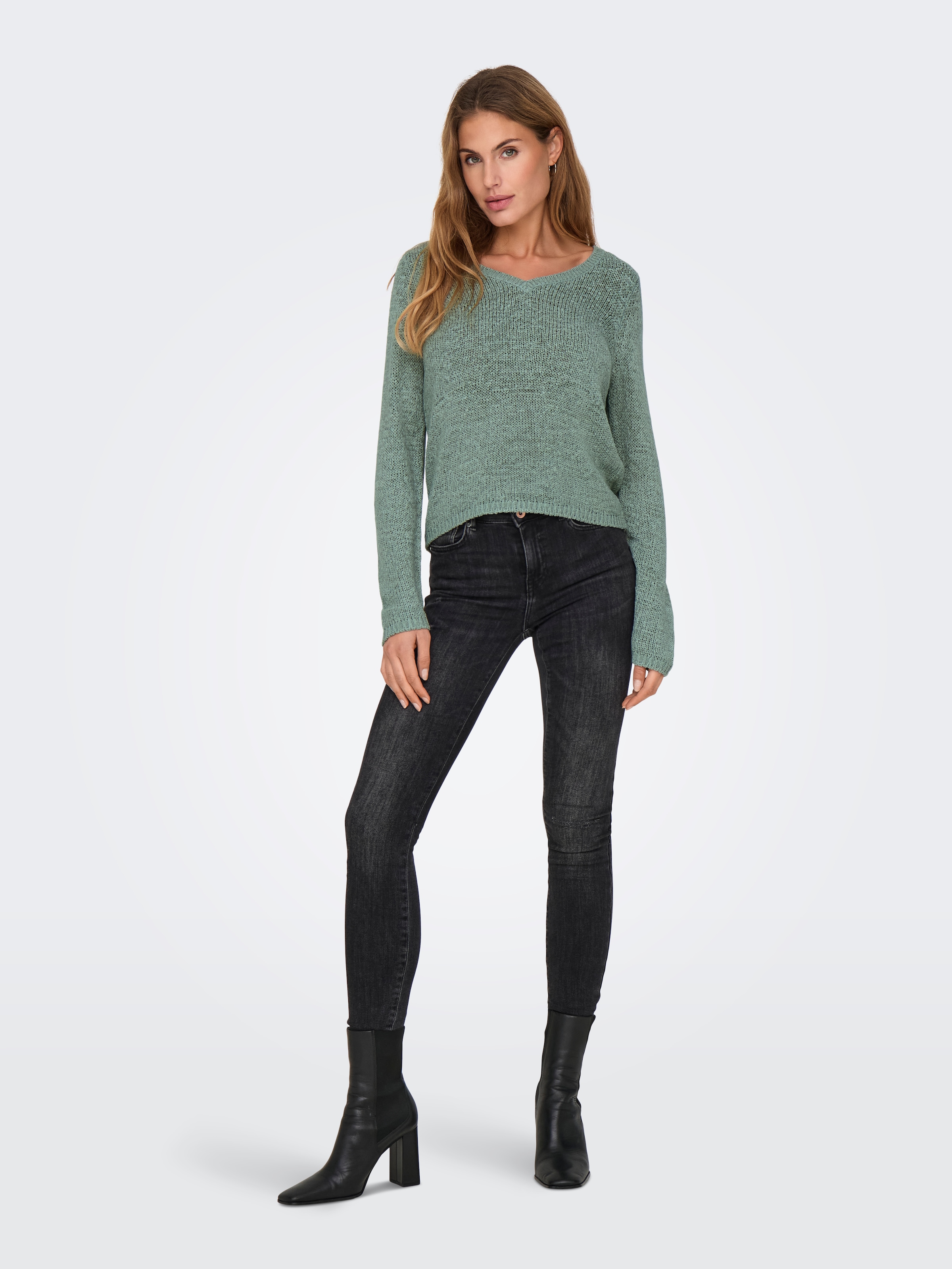 ONLY V-Ausschnitt-Pullover »ONLGEENA L/S V-NECK KNT NOOS«