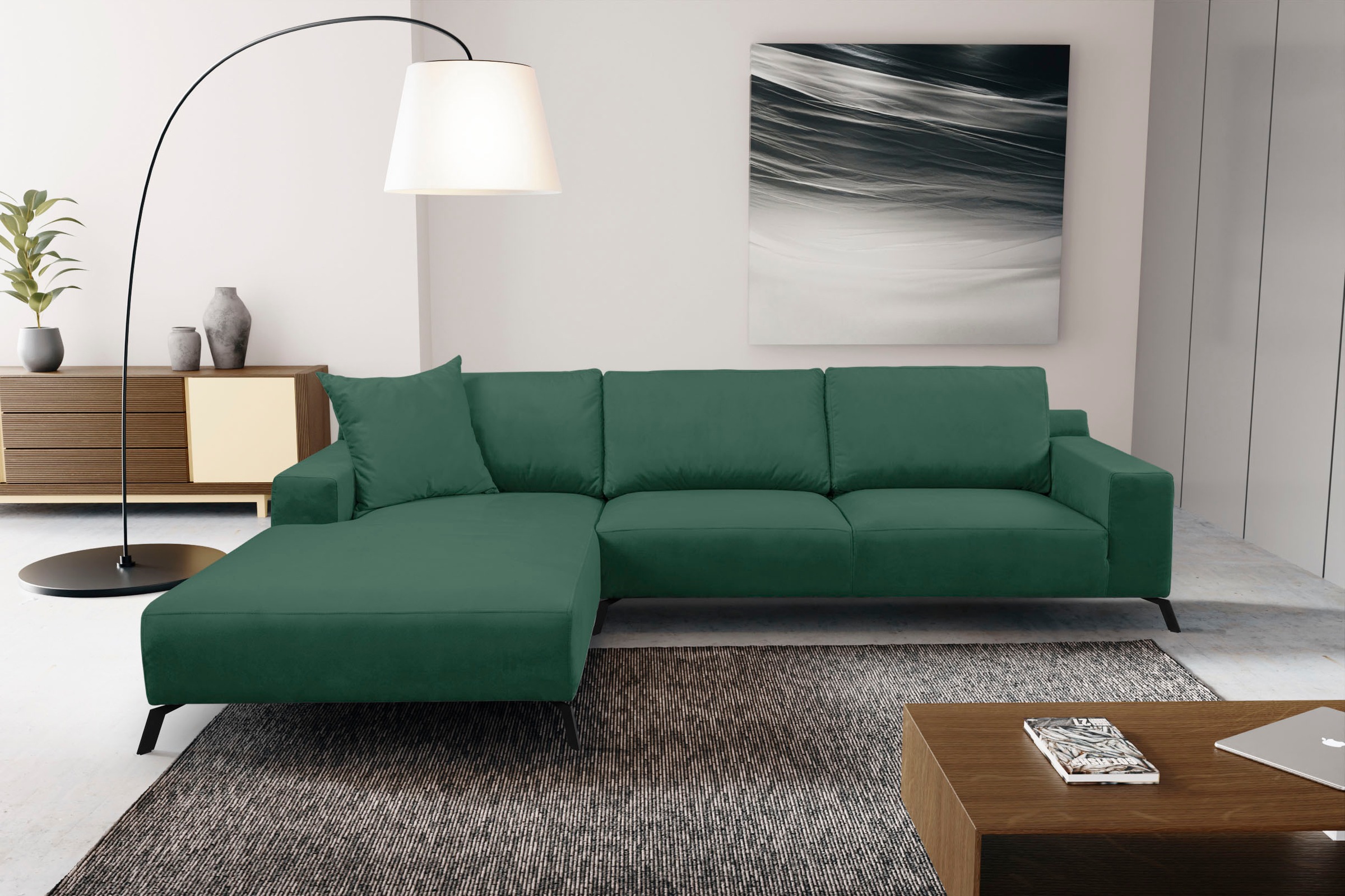 WERK2 Ecksofa "Faro L-Form", XXL Design Ecksofa mit hohem Komfort in trendi günstig online kaufen