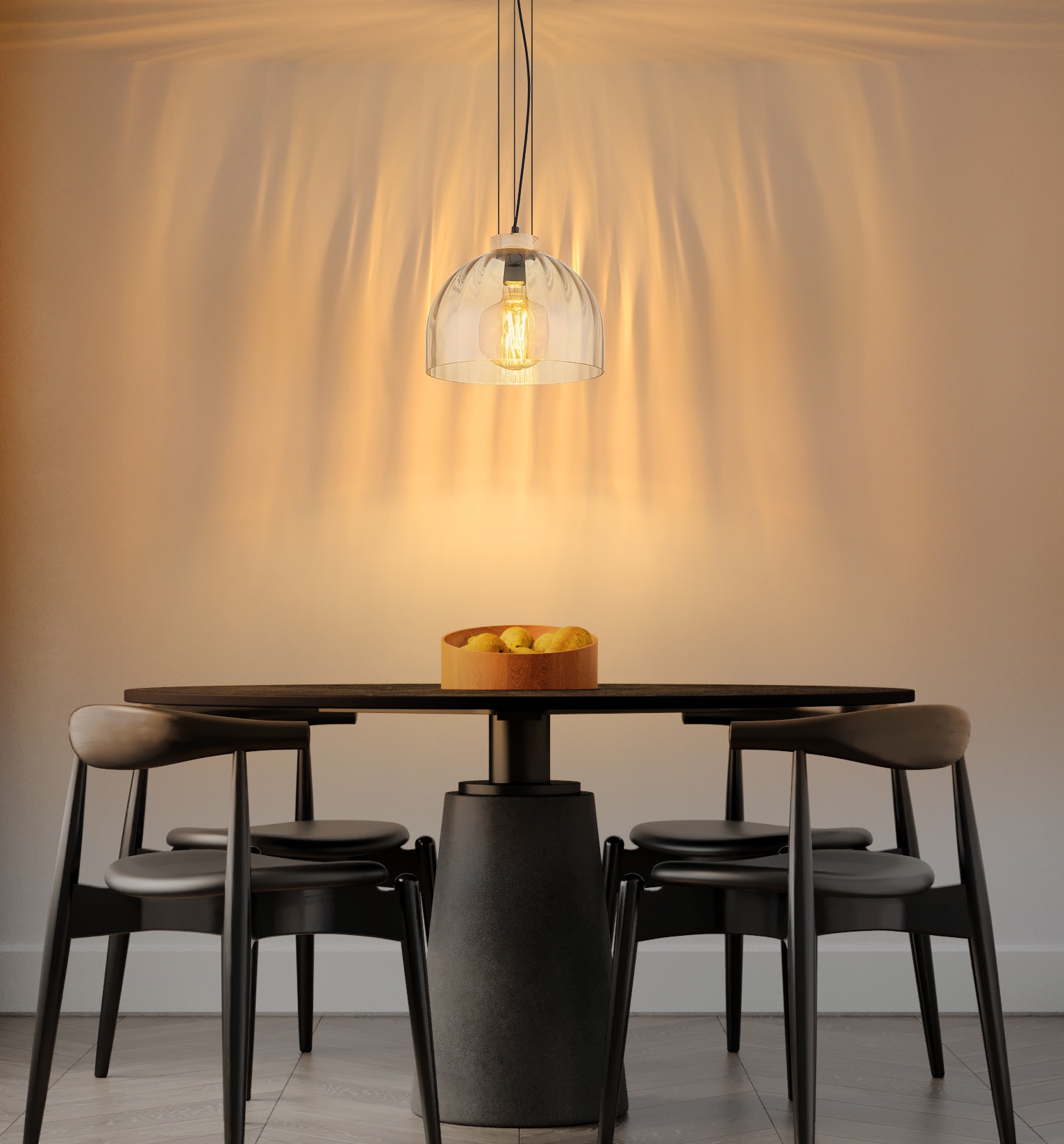 GLOBO LIGHTING Hängeleuchte »SWANSON« E27 1 Stk. Hängeleuchte mit Glas amber, warmes Licht, stilvoll elegant