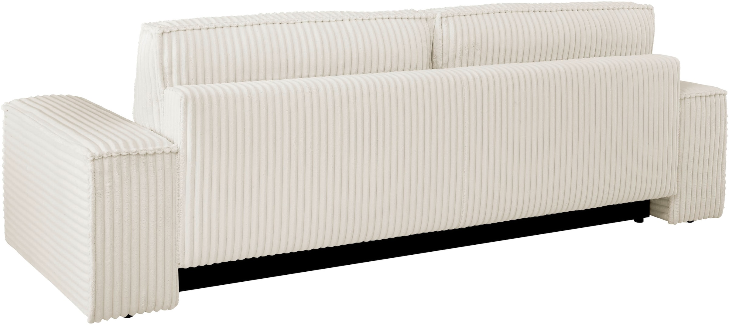 andas 3-Sitzer »FINNLEY Schlafsofa 257 cm, Schlaffunktion mit Bettkasten (200/136cm)«, in Aqua Clean-Bouclé, Struktur fein u. Cord