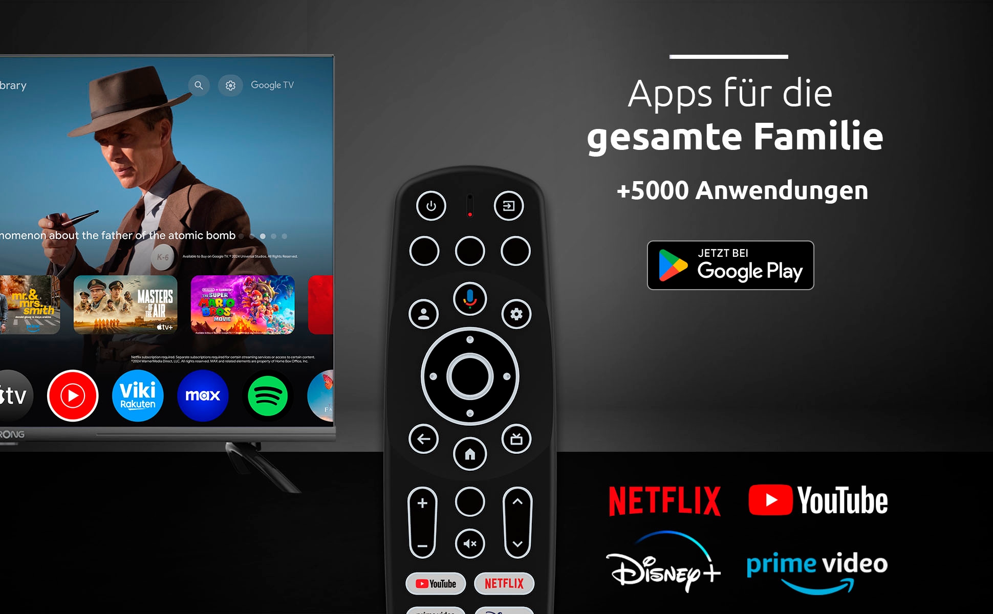 Strong Streaming-Box »LEAP-S3 PRO«, Video-Streaming: Netflix, Youtube, Amazon Prime Video, Disney+