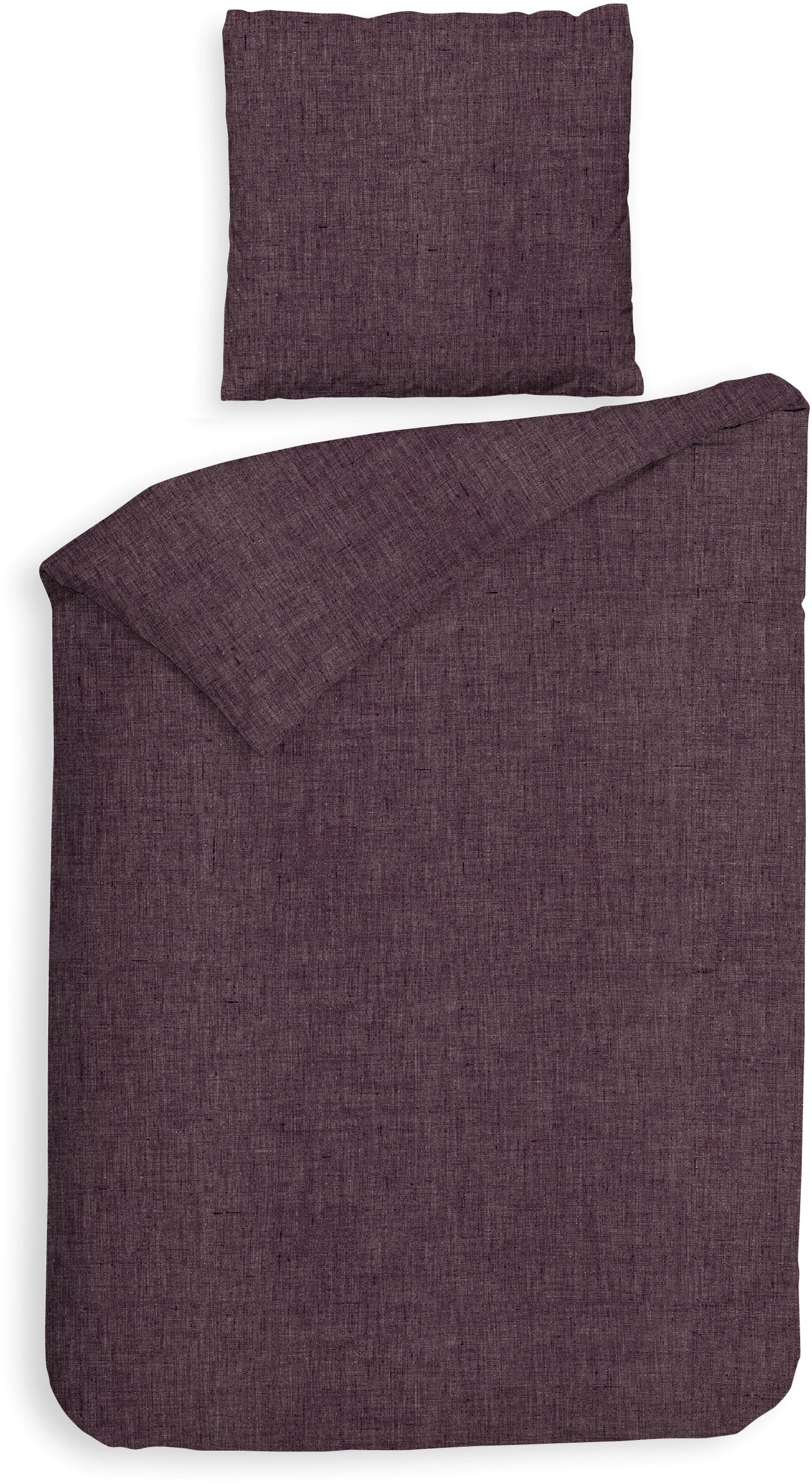 Heckett & Lane Bettwäsche »Franela« 2 Stk. tlg. Uni Design, hochwertiges Fl günstig online kaufen