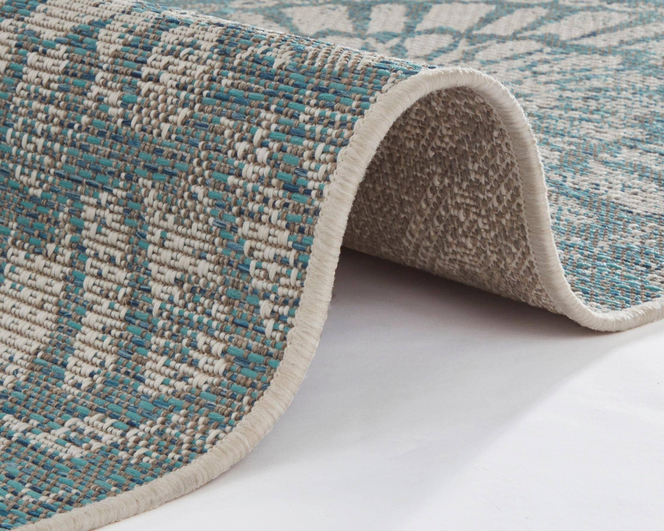 NORTHRUGS Teppich »Arnon«, rechteckig, 4 mm Höhe, In-und Outdoor geeignet, Strapazierfähig und pflegeleicht, Flachgewebe