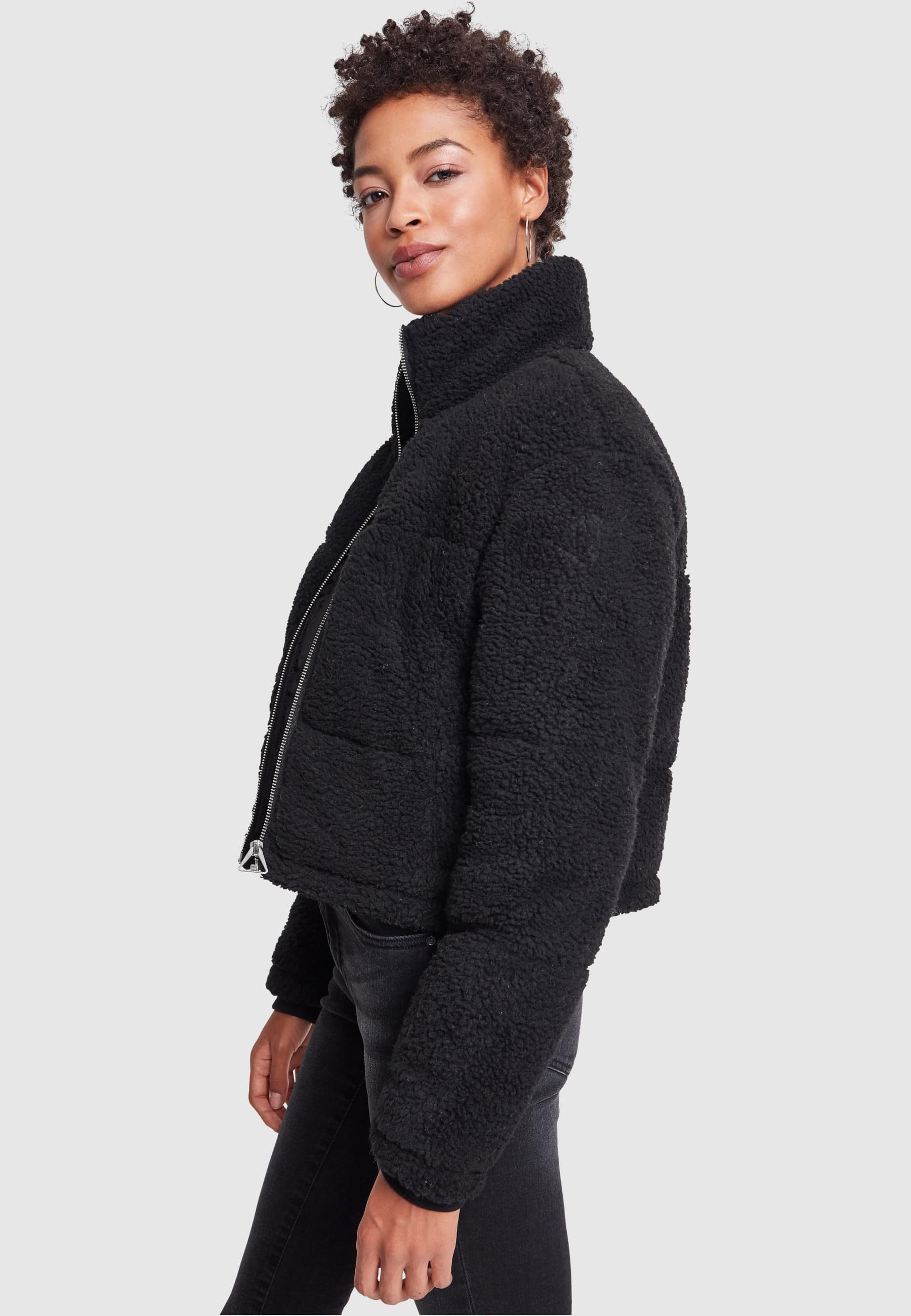 URBAN CLASSICS Winterjacke »Urban Classics Damen Ladies Boxy Sherpa Puffer Jacket« 1 Stk. tlg. ohne Kapuze