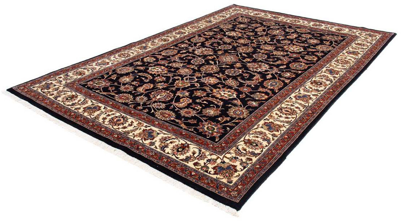 morgenland Wollteppich »Kaschmar Blumenmuster Blu scuro 273 x 217 cm«, rech günstig online kaufen