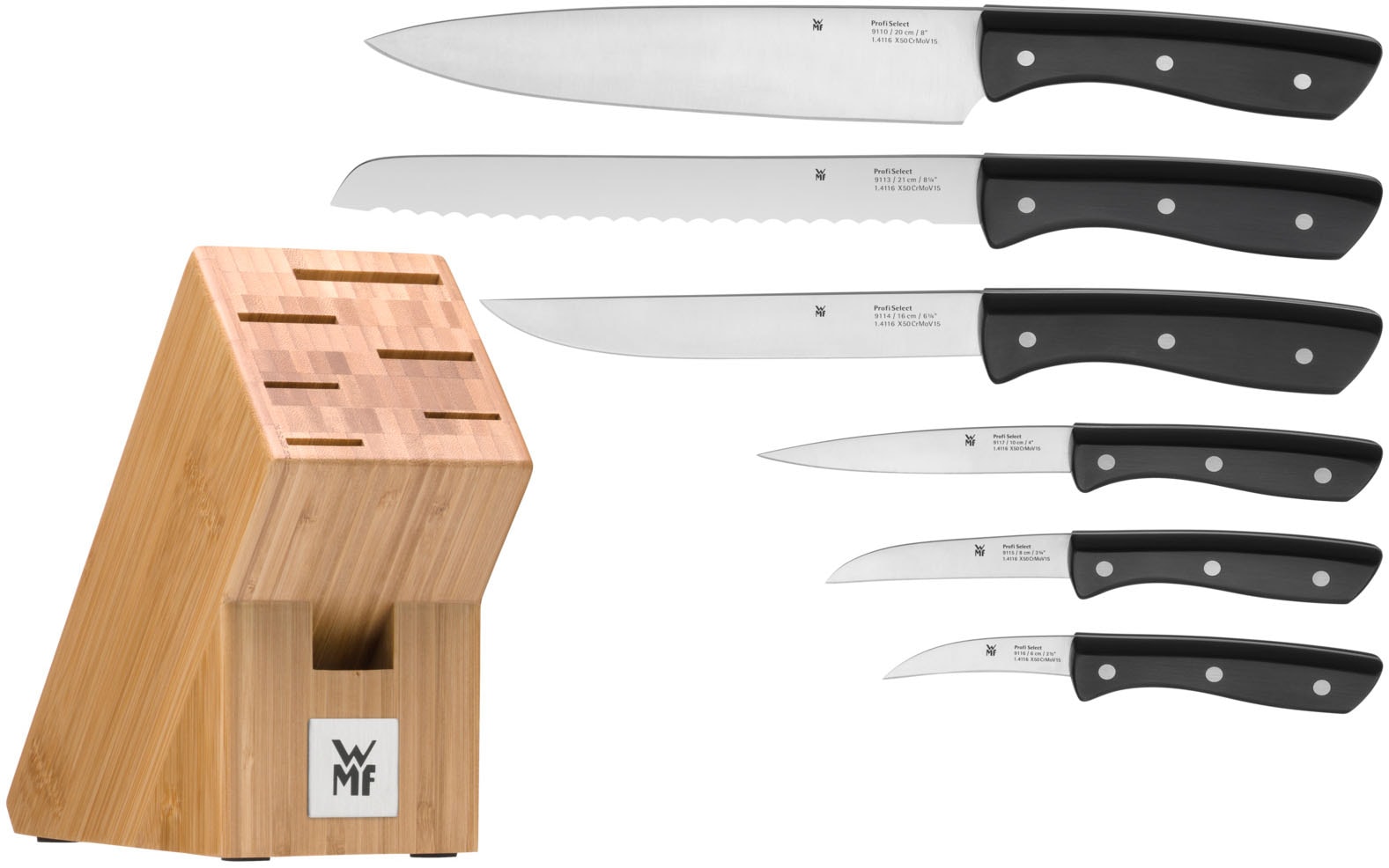 WMF Messerblock »Profi Select« 7 Stk. Messerklingen aus rostfreiem Spezialk günstig online kaufen