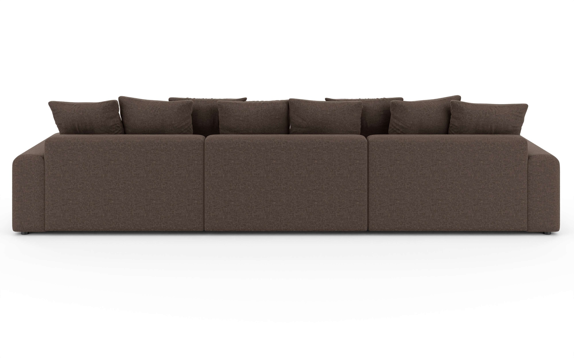 Home affaire Wohnlandschaft »LAKESIDE mit Bettfunktion und Bettkasten, Maße B/T/H: 332,5/142/84 cm«, U‑Form mit vielen Kissen und Wellenunterfederung