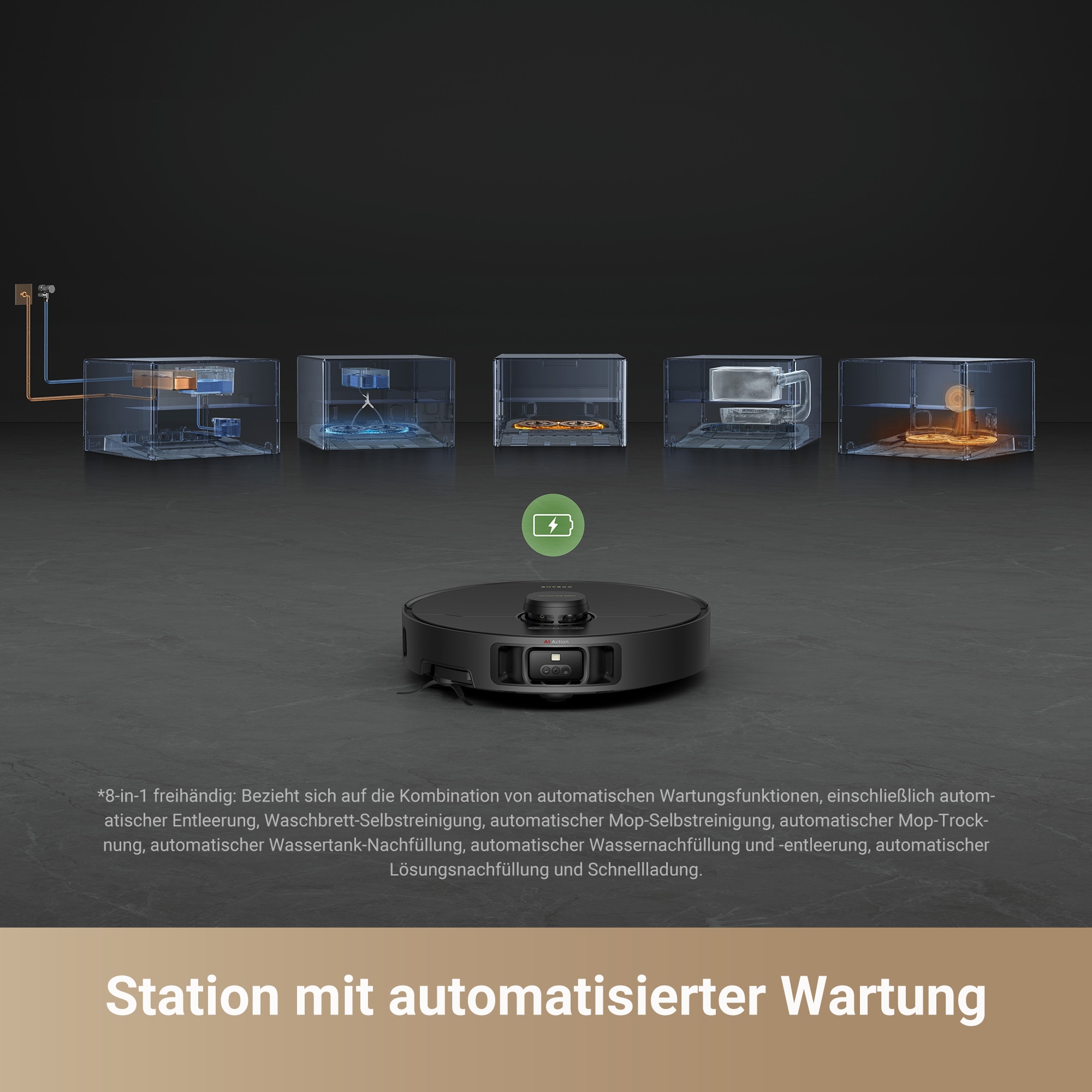 Dreame Saugroboter »Dreame X40 Master mit Wischfunktion«, 12.000Pa Saugkraft, 8-in-1-Basisstation mit automatischer Wartung