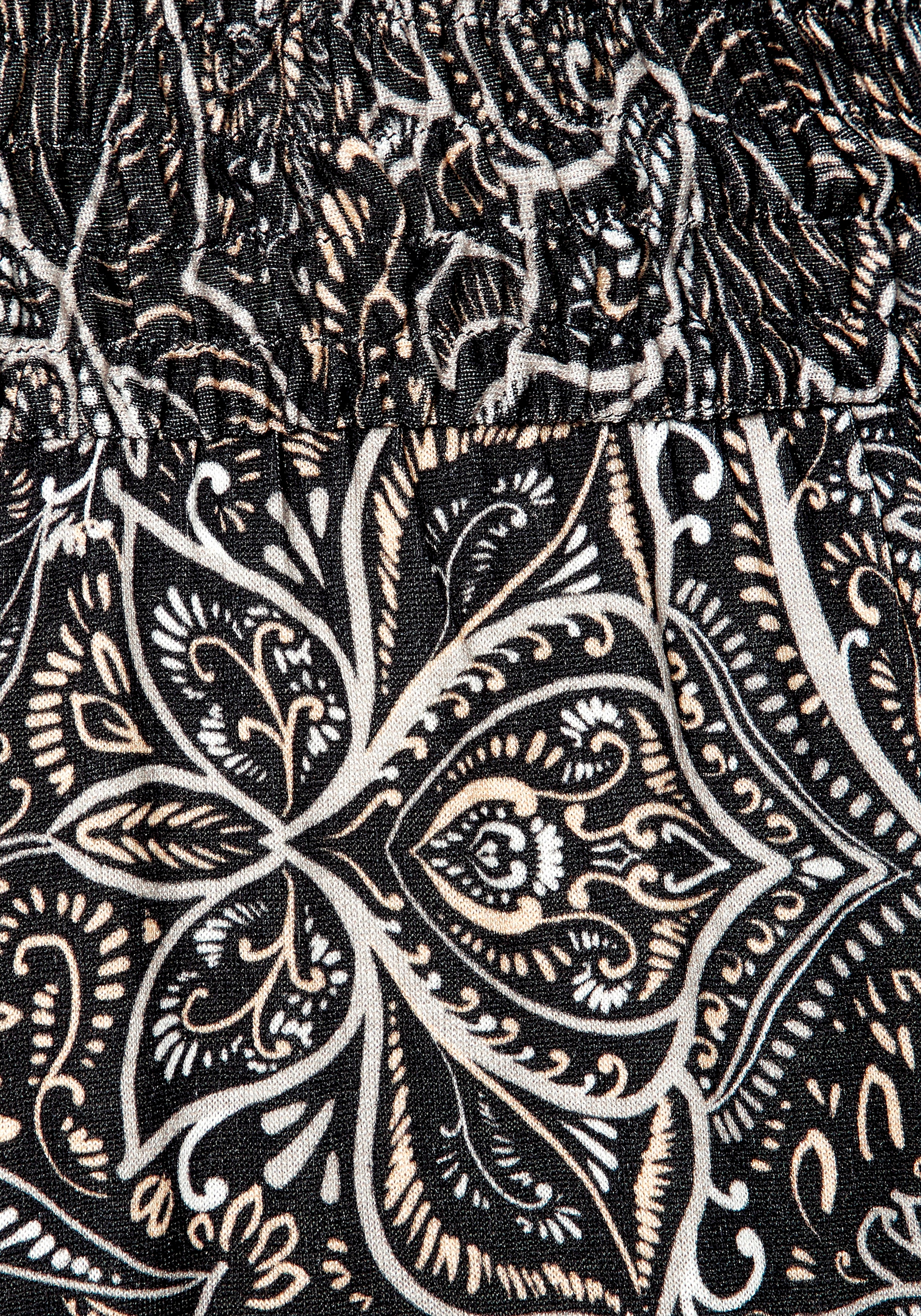 LASCANA Maxikleid mit Smok-Einsatz in der Taille