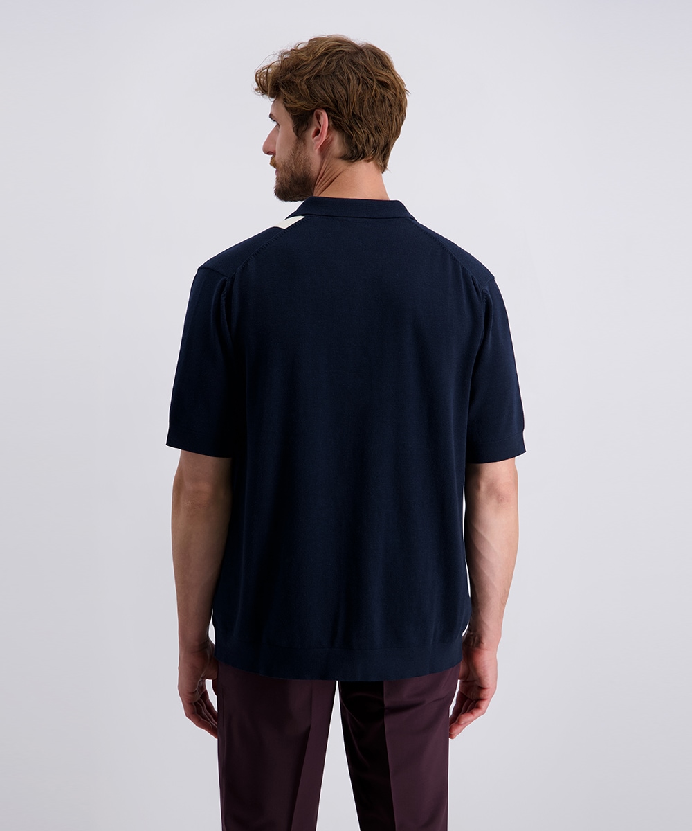 Pierre Cardin Poloshirt mit durchgehender Knopfleiste