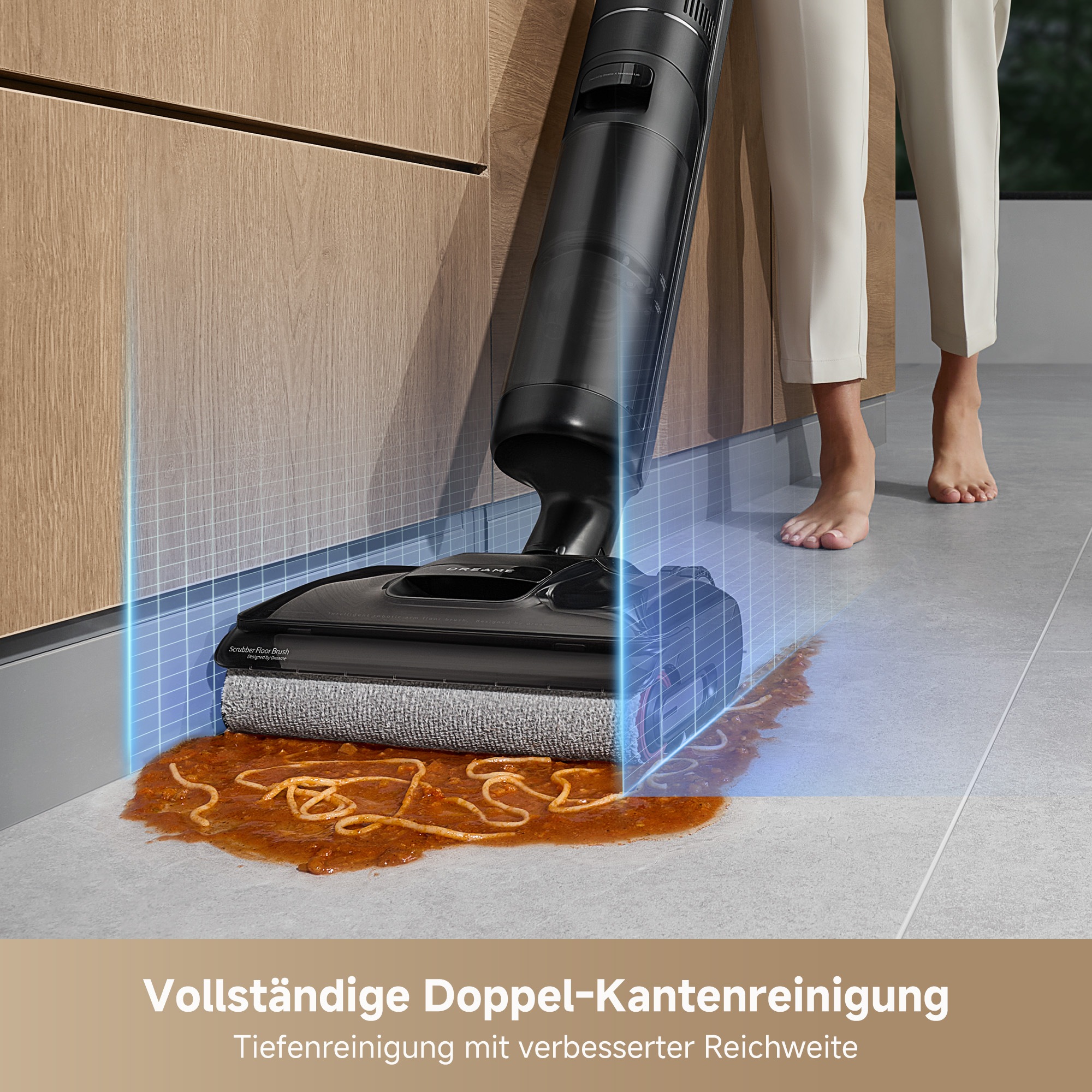 Dreame Nass-Trocken-Sauger »H12 Pro Flex Reach«, 18.000Pa Saugkraft, 180°-Design, Bürstenreinigung, Doppel-Kantenbürste