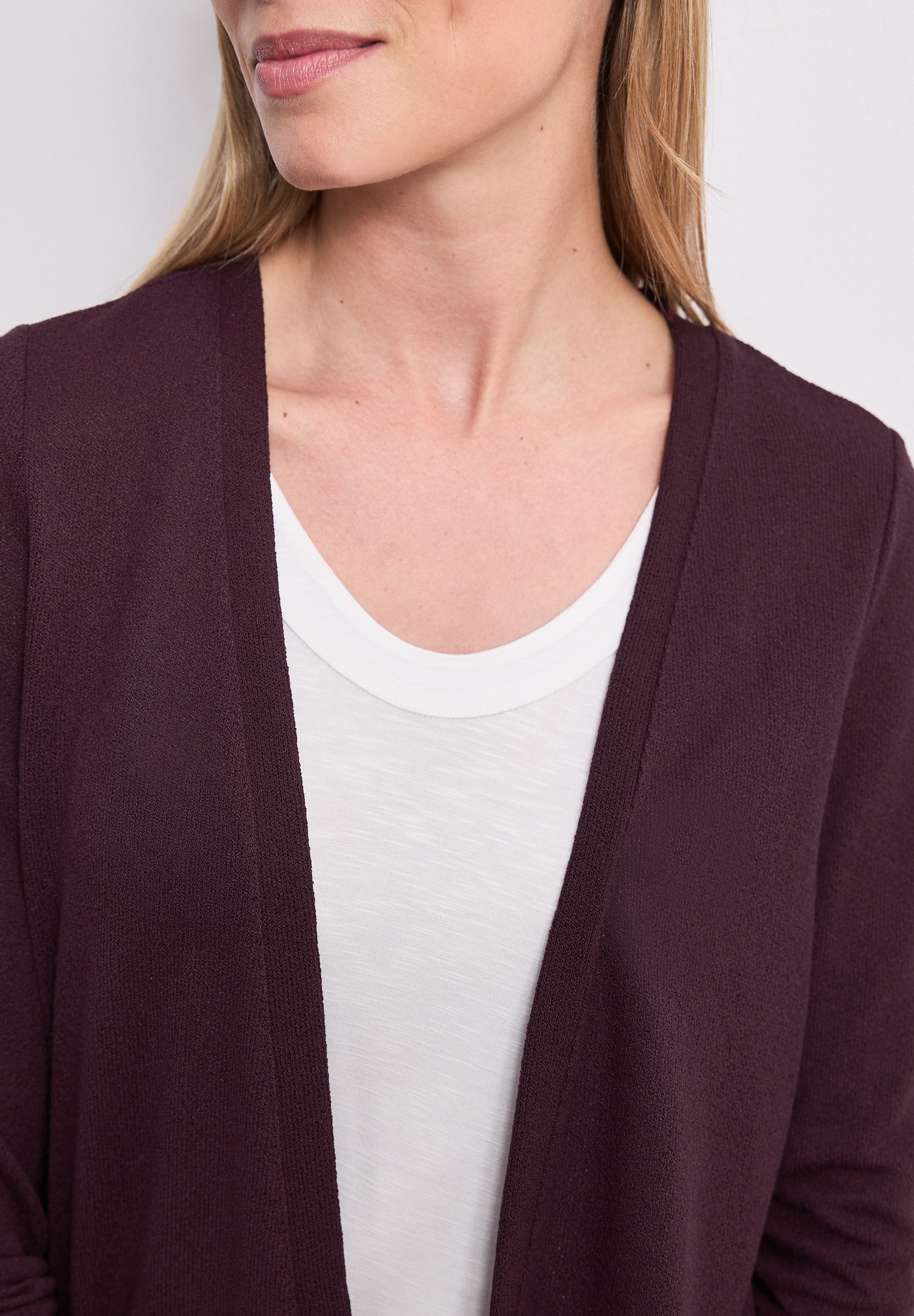 STREET ONE Shirtjacke »Style Suse« 3/4-Arm Jacke in offener Passform - aus Viskose und mit Stretch