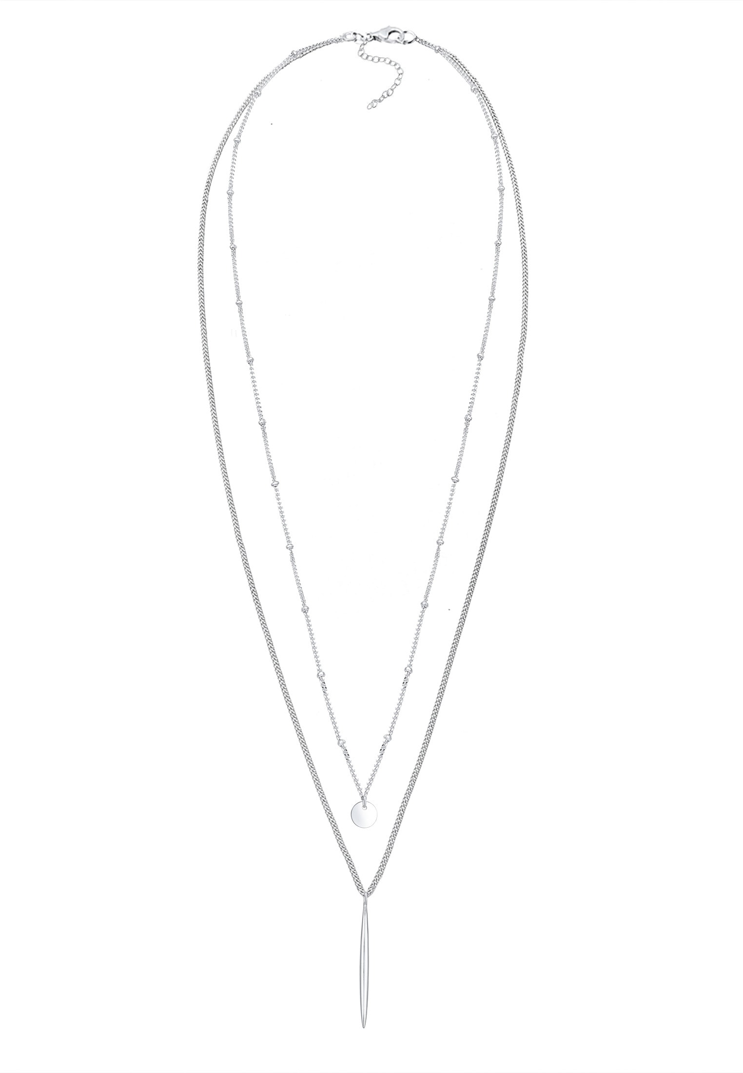 Elli Gliederkette »2-lagig Layer im Geo Look 925 Sterling Silber«