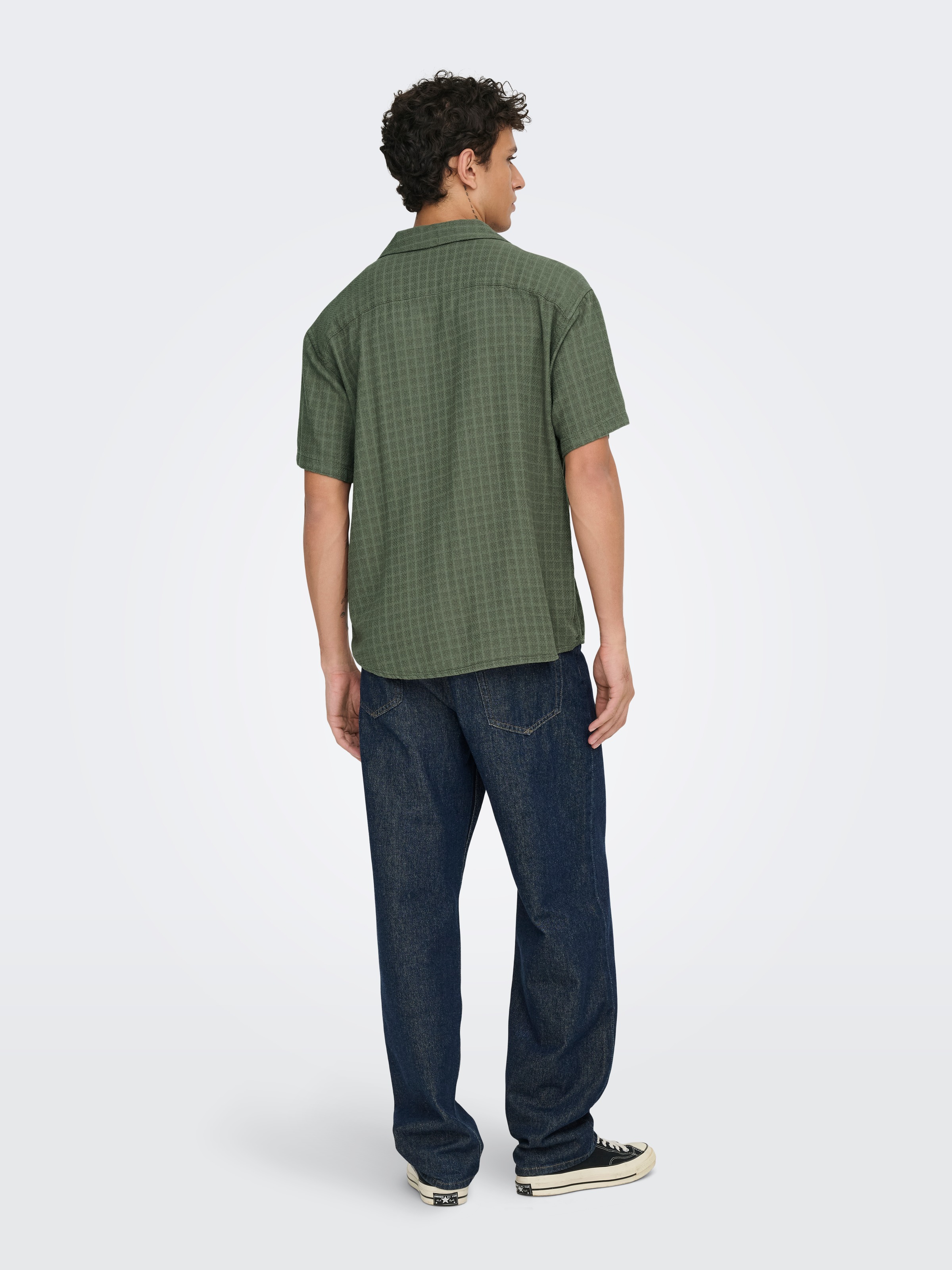 ONLY & SONS Kurzarmhemd »ONSLATHAM RLXSS RESORT LINEN STRUC 0257«