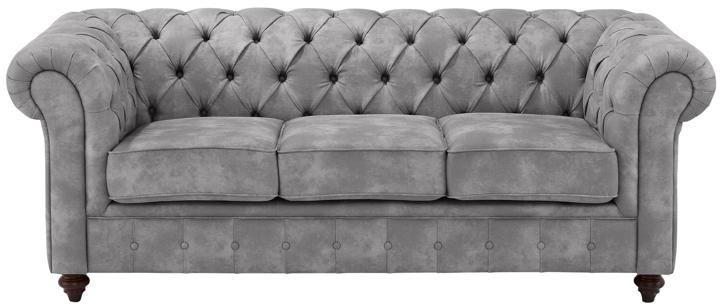 Home affaire Chesterfield-Sofa »Chesterfield 3-Sitzer B/T/H: 198/89/74 cm«, günstig online kaufen