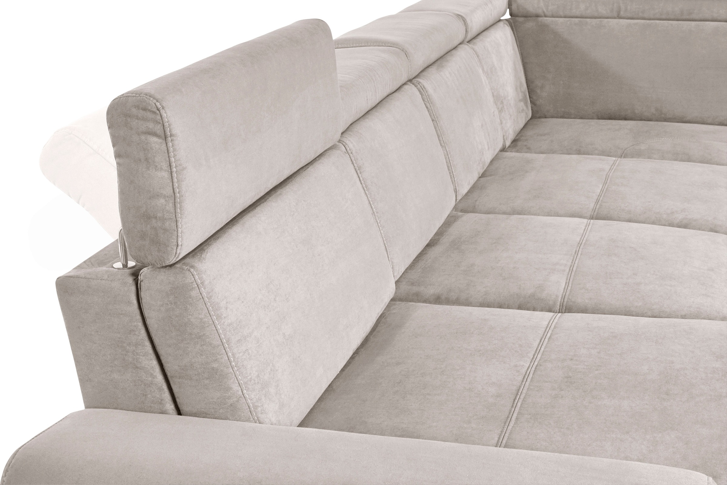 sit&more Wohnlandschaft »Gizeh U-Form«, 12 cm Fußhöhe, inklusive Sitztiefenverstellung und Kopfteilverstellung
