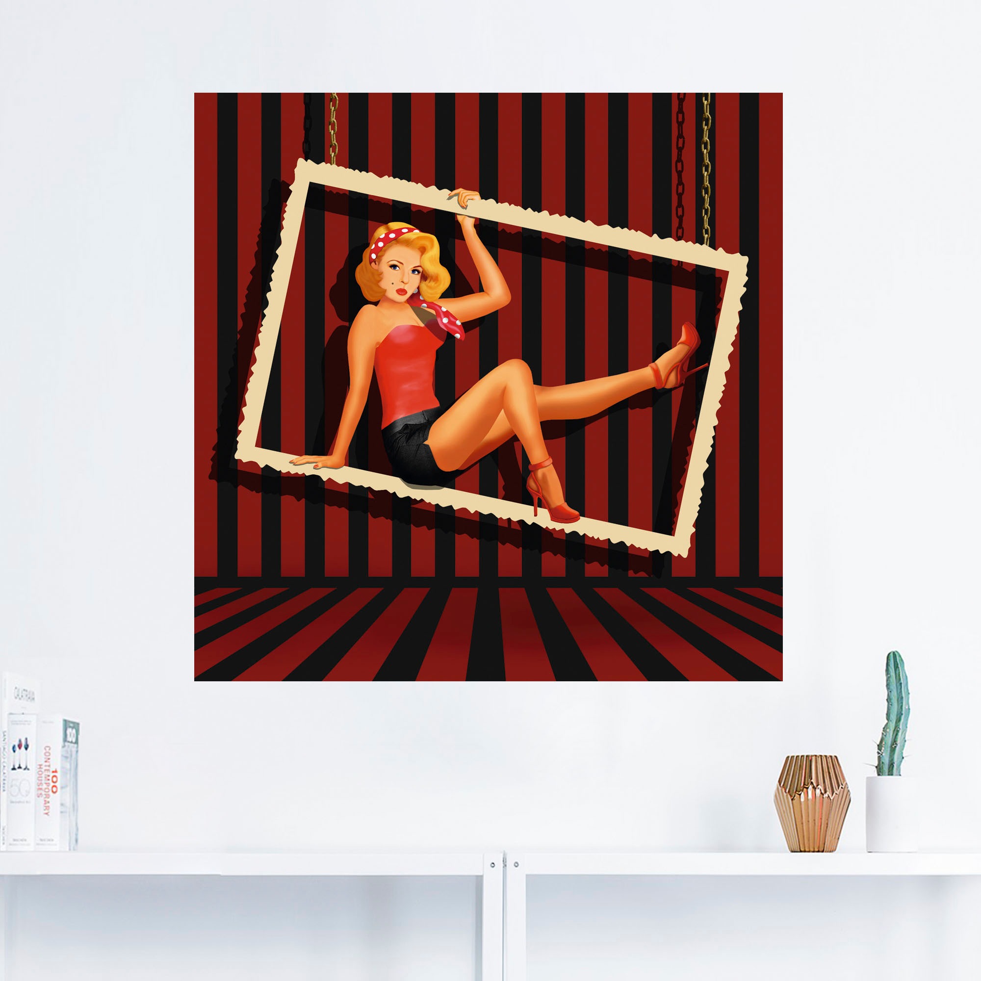 Artland Wandbild »Schönheit aus den 50er Jahren«, Frau, (1 St.), als Leinwandbild, Wandaufkleber in verschied. Größen