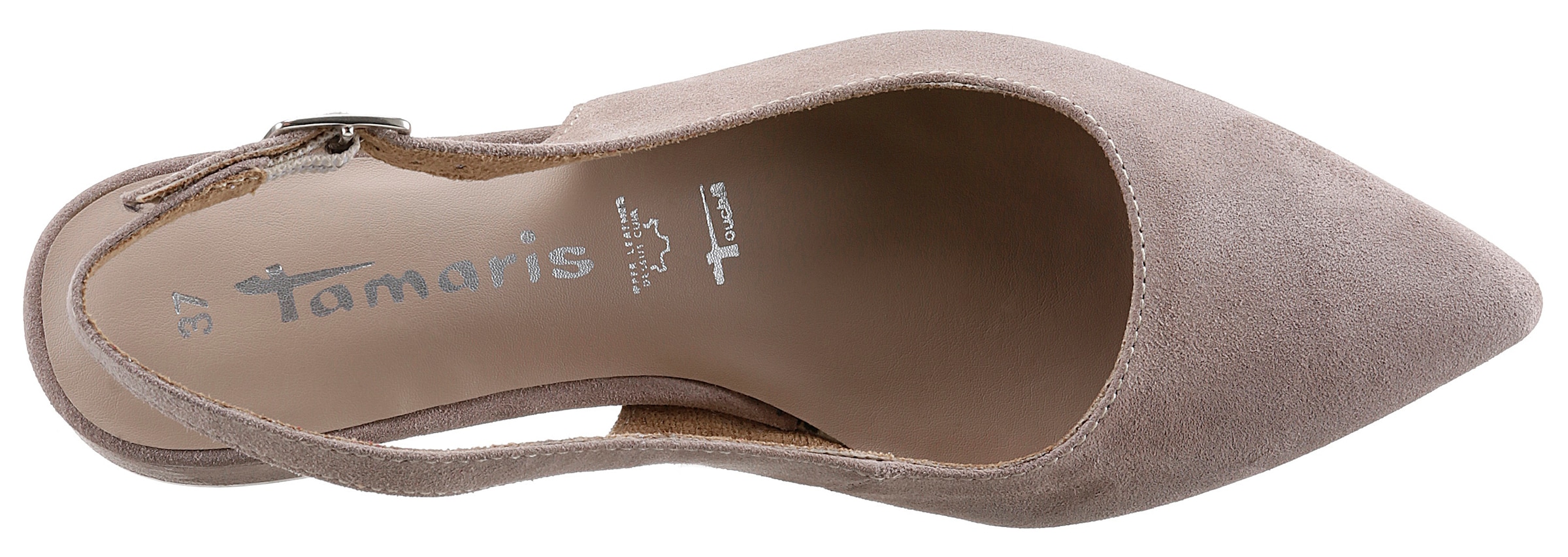Tamaris Slingpumps, Blockabsatz, Abendschuh, Sommerschuh mit verstellbarem Riemchen