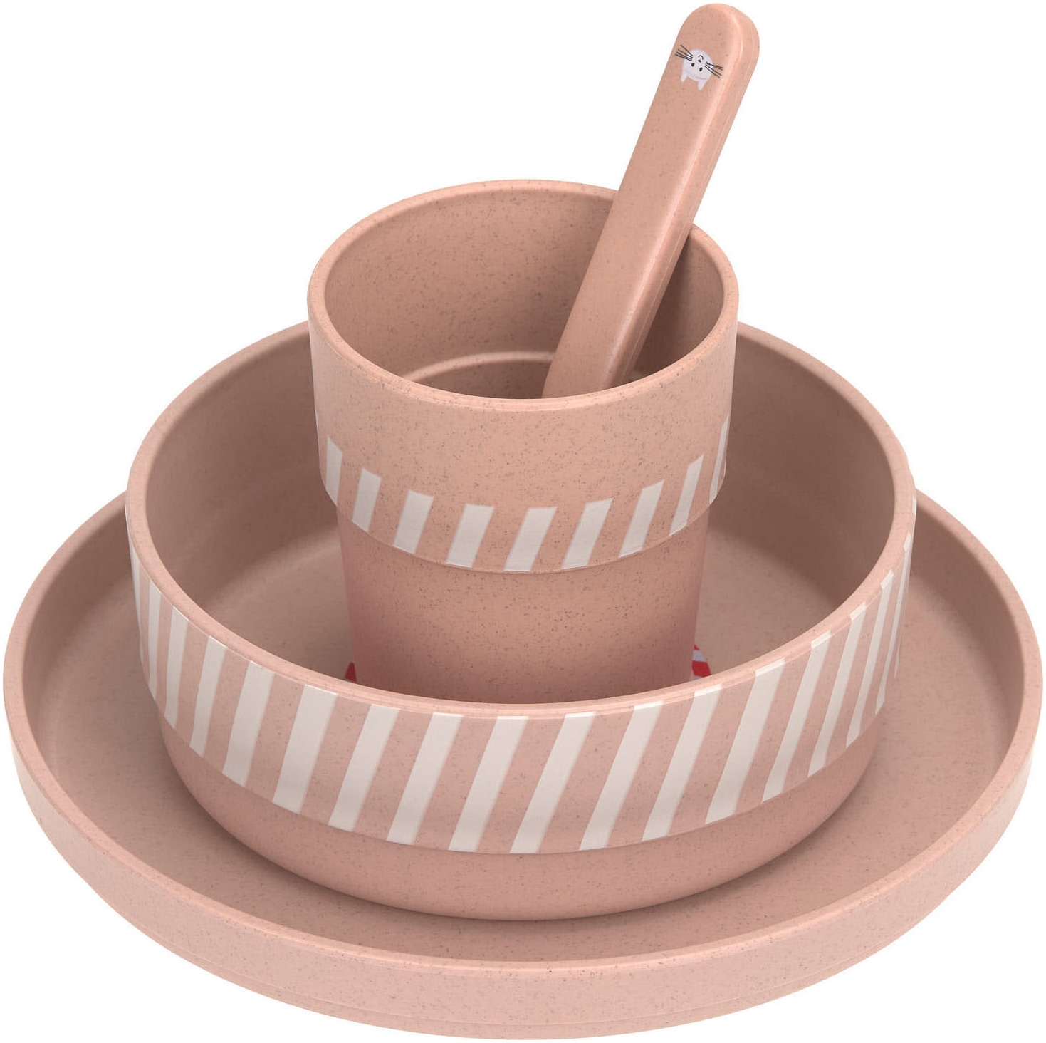 LÄSSIG Kindergeschirr-Set »Tiny Team Cat, PP/Zellulose«