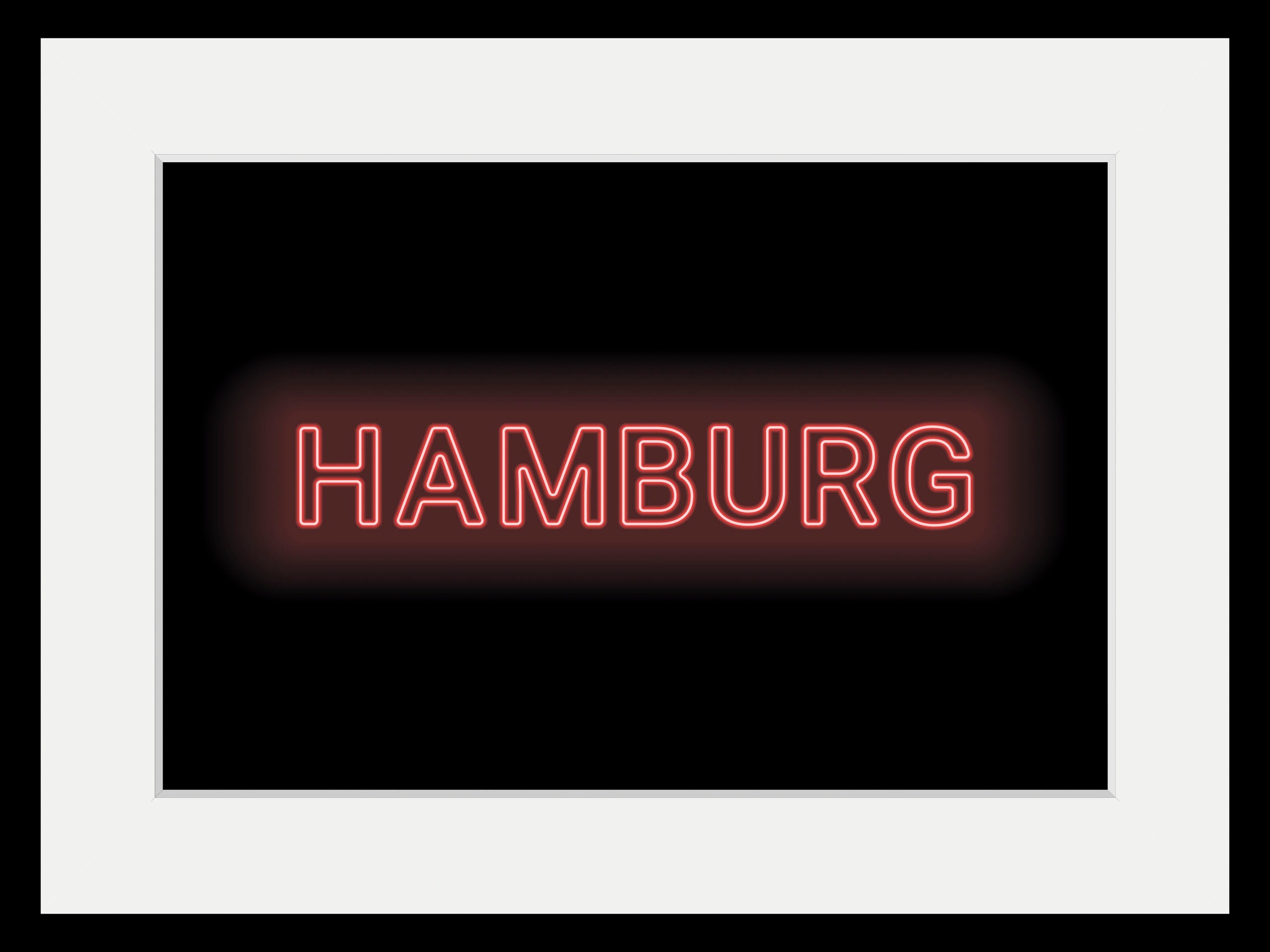 queence Bild »HAMBURG LIGHTS«, Städte-Schriftzug, (1 St.), HD Premium Poste günstig online kaufen