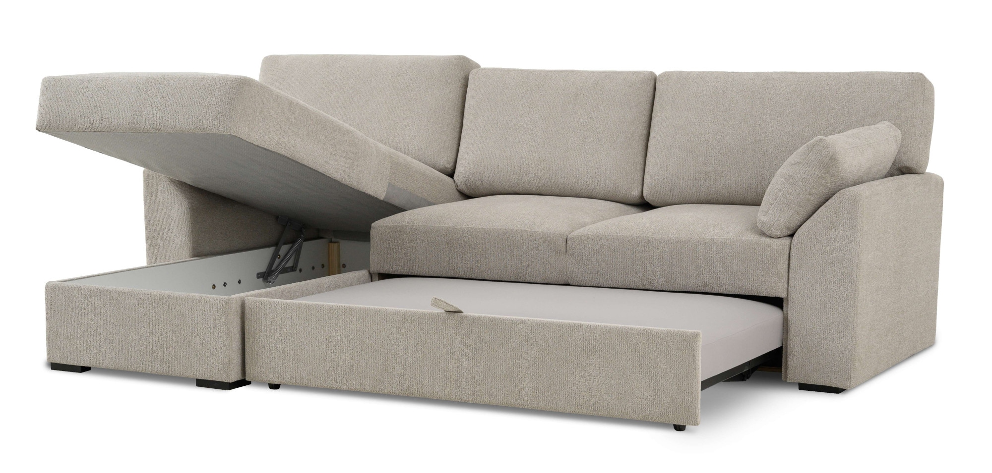 Home affaire Ecksofa »Citry«, Breite 246 cm, Chenille, Bettfunktion, Bettkasten, L-Form
