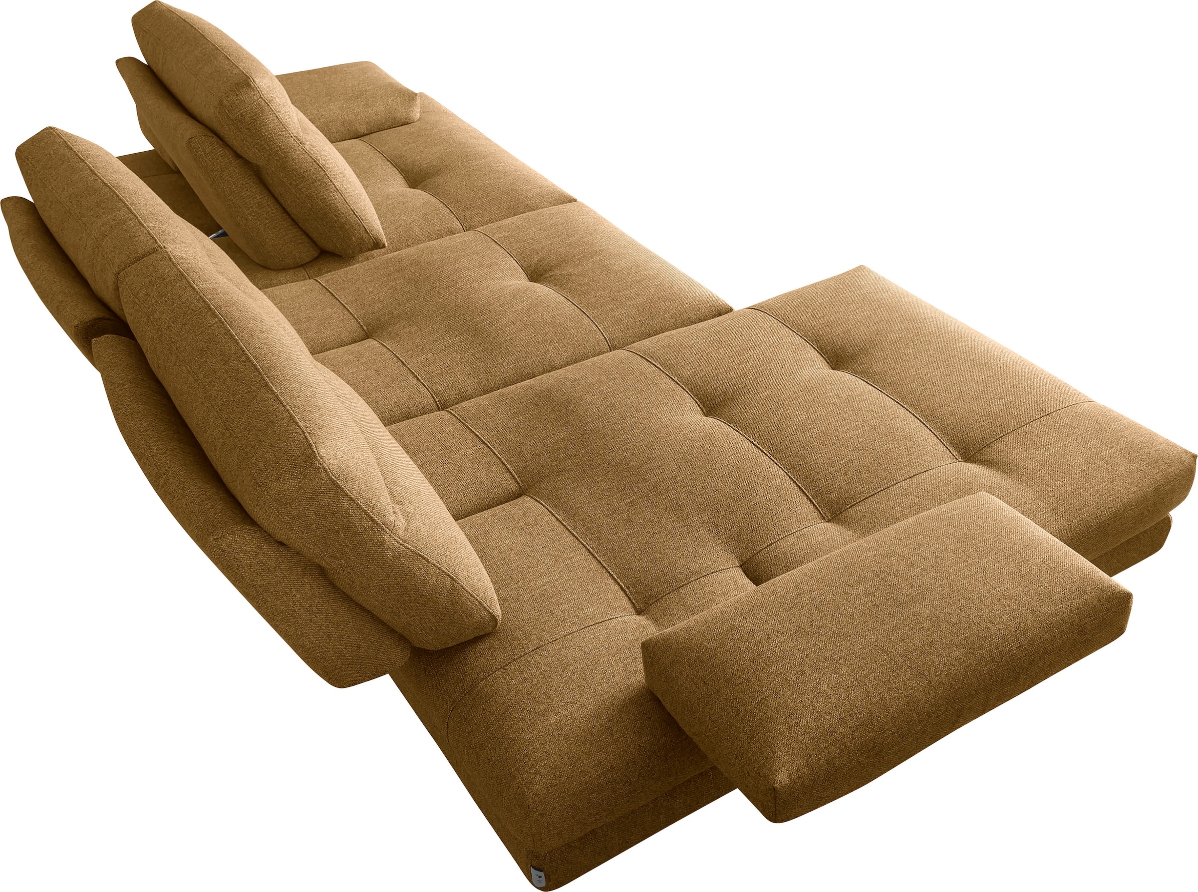 CALIA ITALIA Ecksofa »Toby Wing, L-Form, Designsofa mit sensationellem Sitzkomfort«, inklusive Sitztiefenverstellung, Füße in chrom glänzend