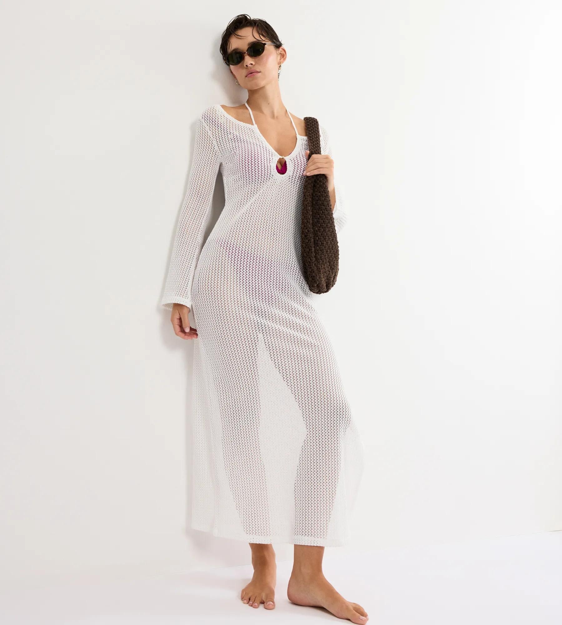 Triumph Strandkleid »Beach MyWear Crochet Long Dress LSL« weiches Häkeldesign