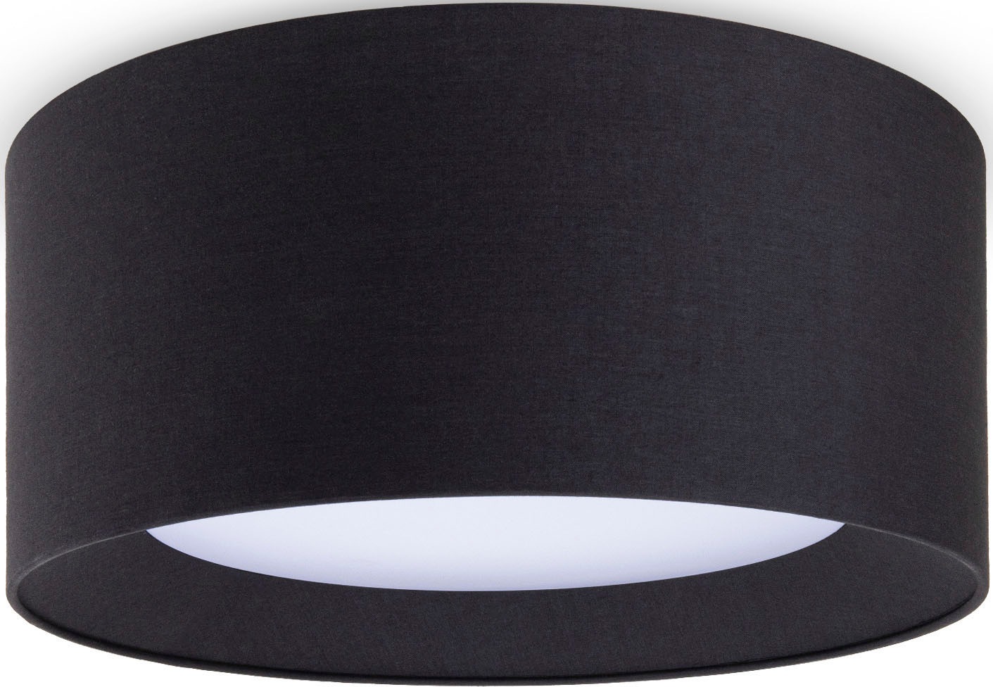 Paco Home Deckenleuchte »DRUM« E27 Rund Arbeitszimmer Textilschirm 3 x E27 Modern Geschlossen Uni