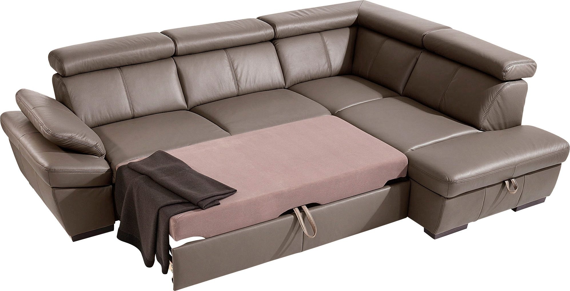 exxpo - sofa fashion Ecksofa »Salerno, Funktionssofa, hoher Sitzkomfort, Br günstig online kaufen