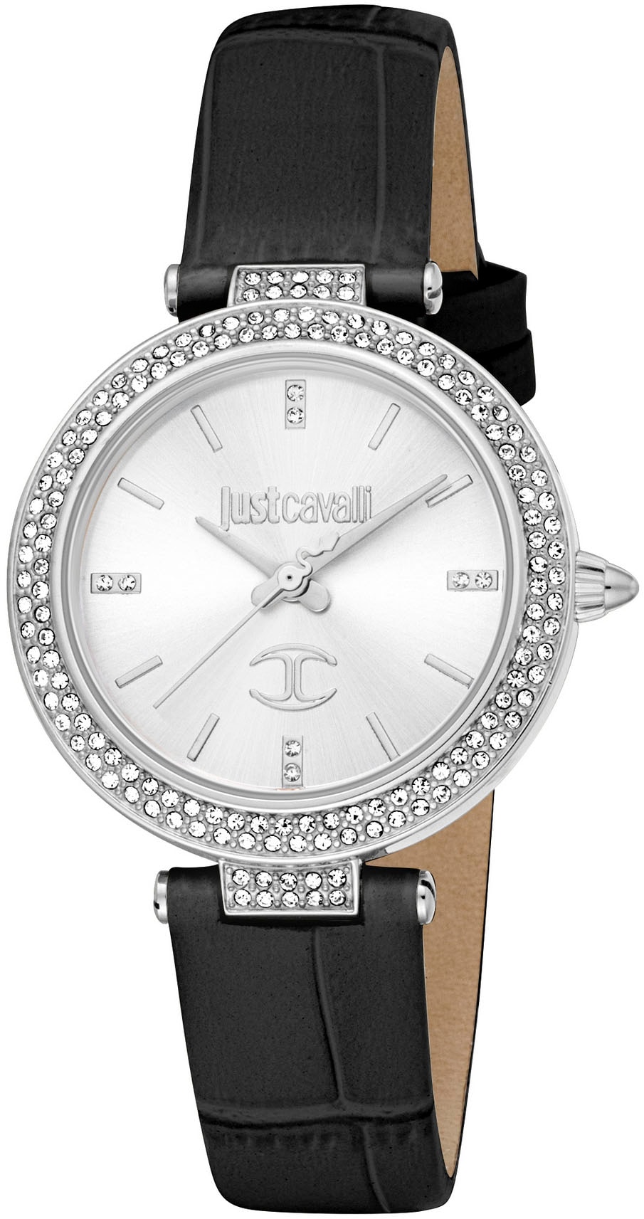 Just Cavalli Time Quarzuhr »Savoca«, (Set, 2 tlg., mit Armband), Armbanduhr, Damenuhr, Kristallsteine, Lederarmband, Gerschenkidee