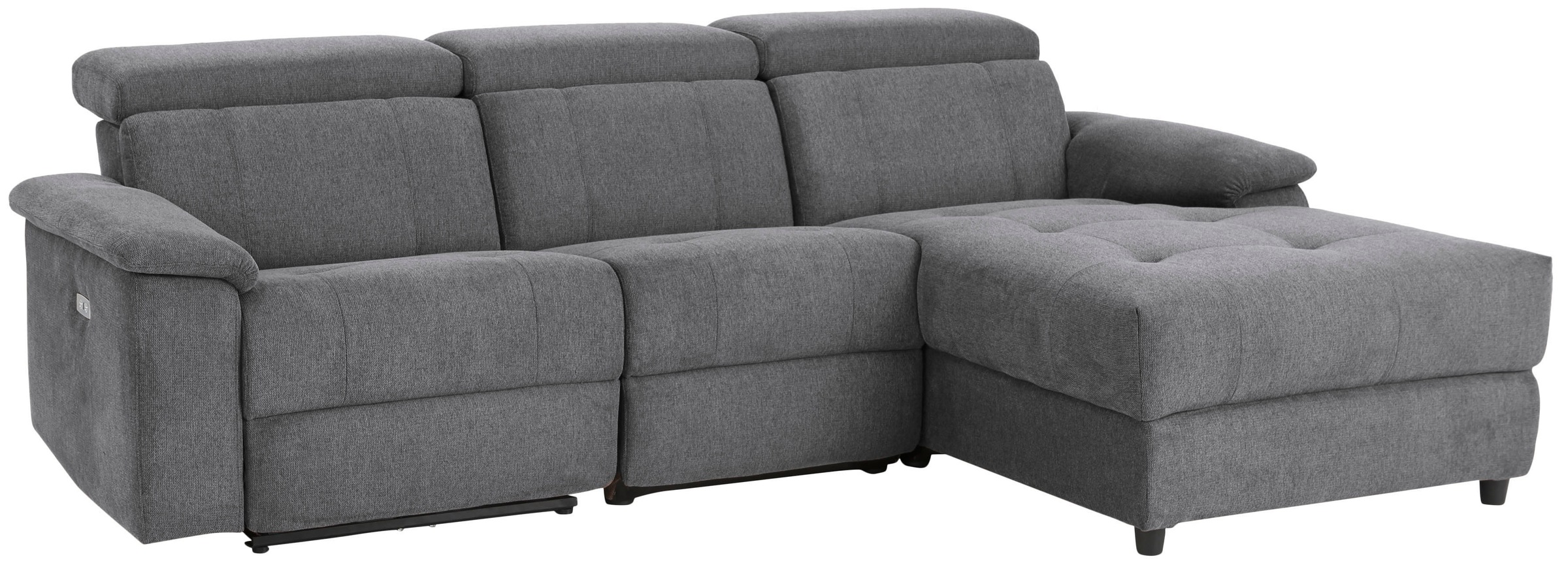 Home affaire Ecksofa »Binado, L-Form,«, mit manueller oder elektrischer Relaxfunktion mit USB-Anschluss