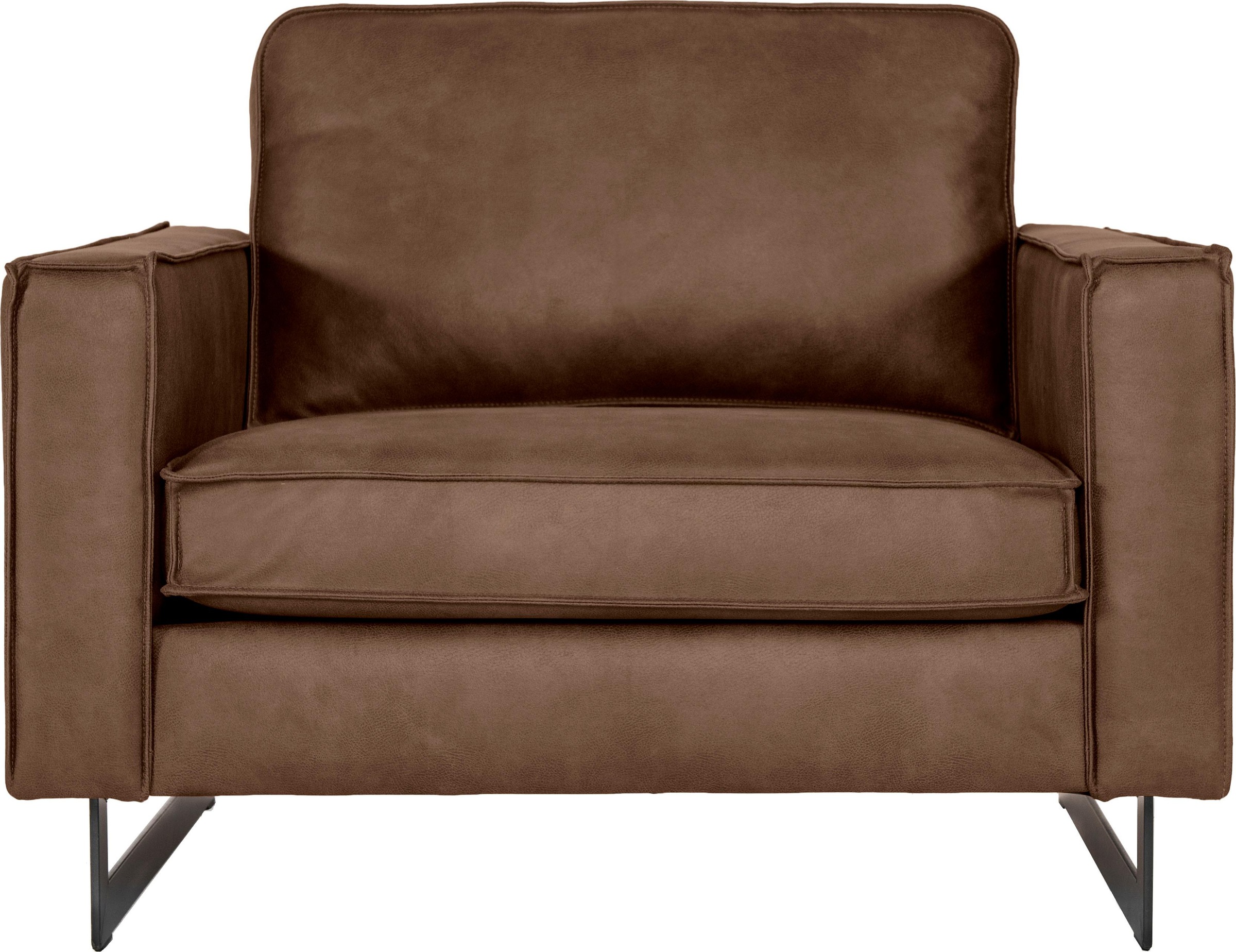 Places of Style Loveseat »Pinto 105 cm, Cord, Chenille, Lederoptik«, mit Ke günstig online kaufen