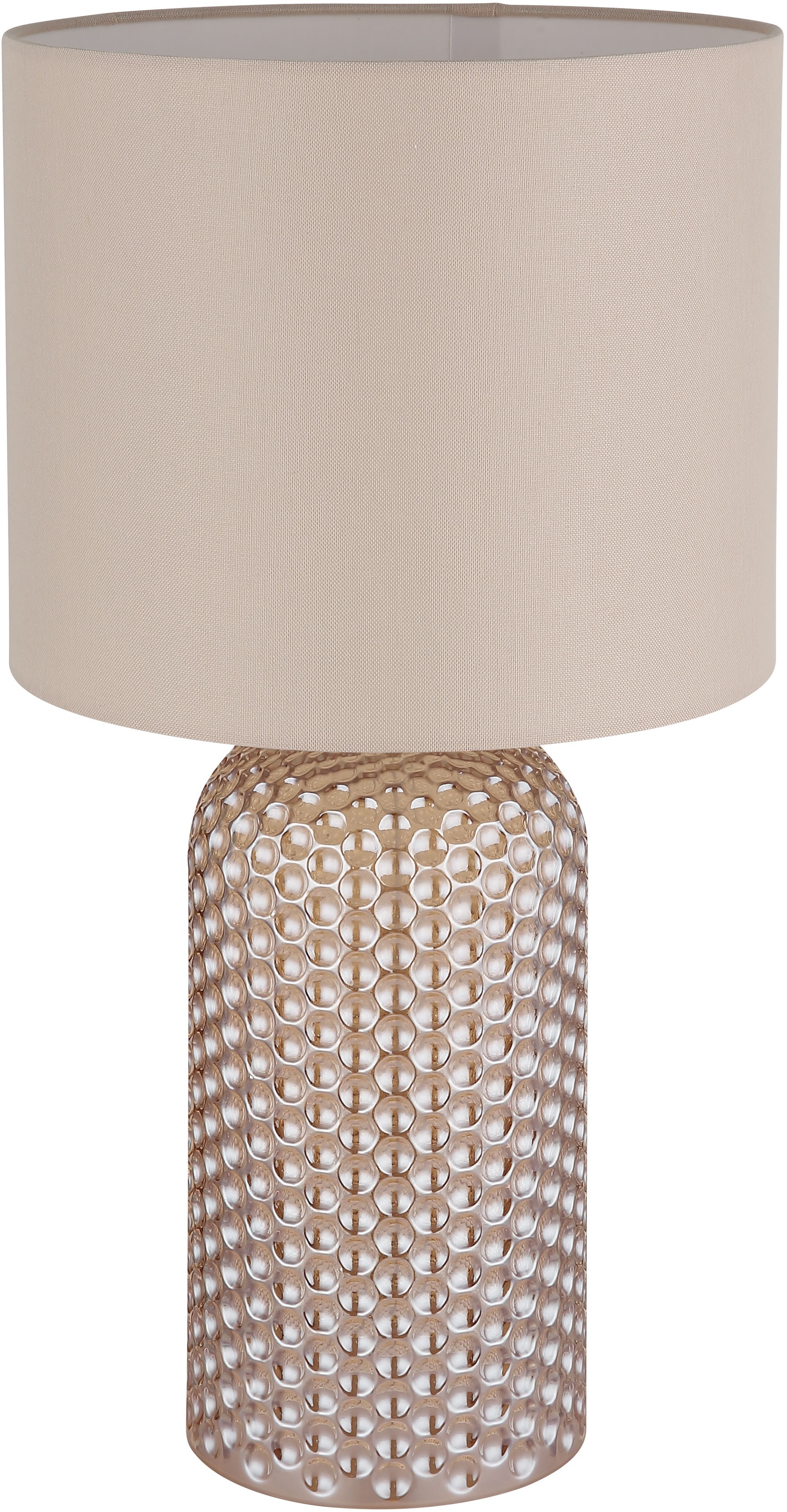 GLOBO LIGHTING Tischleuchte »SOFIA«, Leuchtmittel E27 | ohne Leuchtmittel, Tischlampe/champagnerfarben/Wohnzimmer/Flur/Schlafzimmer