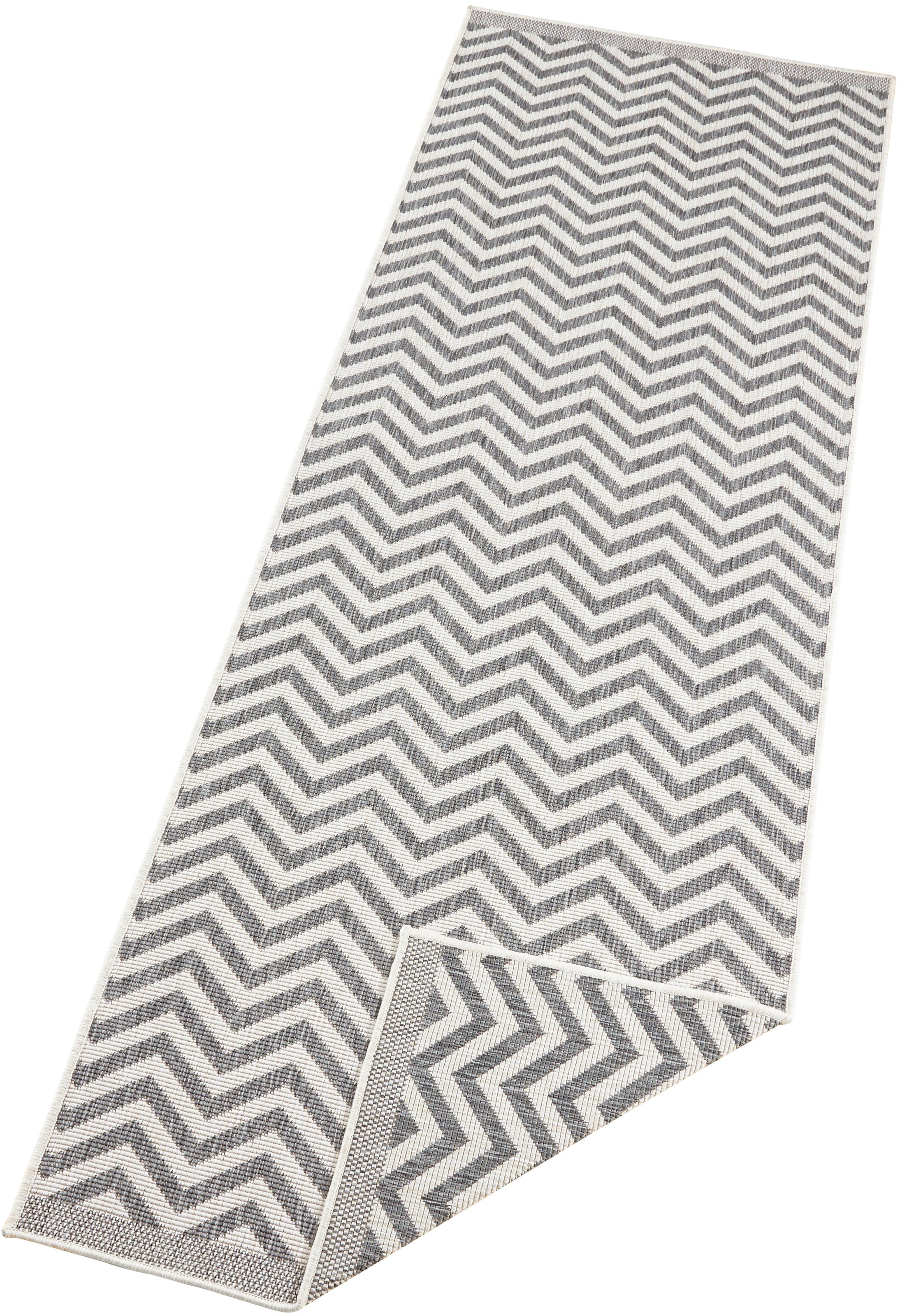 NORTHRUGS Teppich »Palma Wendeteppich«, rechteckig, 5 mm Höhe, In-& Outdoor, Wetterfest, Balkon, Läufer, Wohnzimmer, Wasserfest