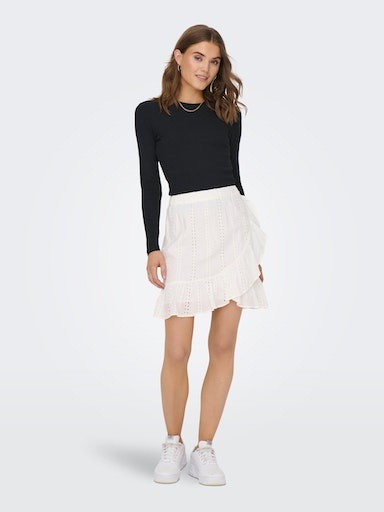 4. Bild von ONLY Wickelrock »ONLDONNA SHORT EMB SKIRT WVN«