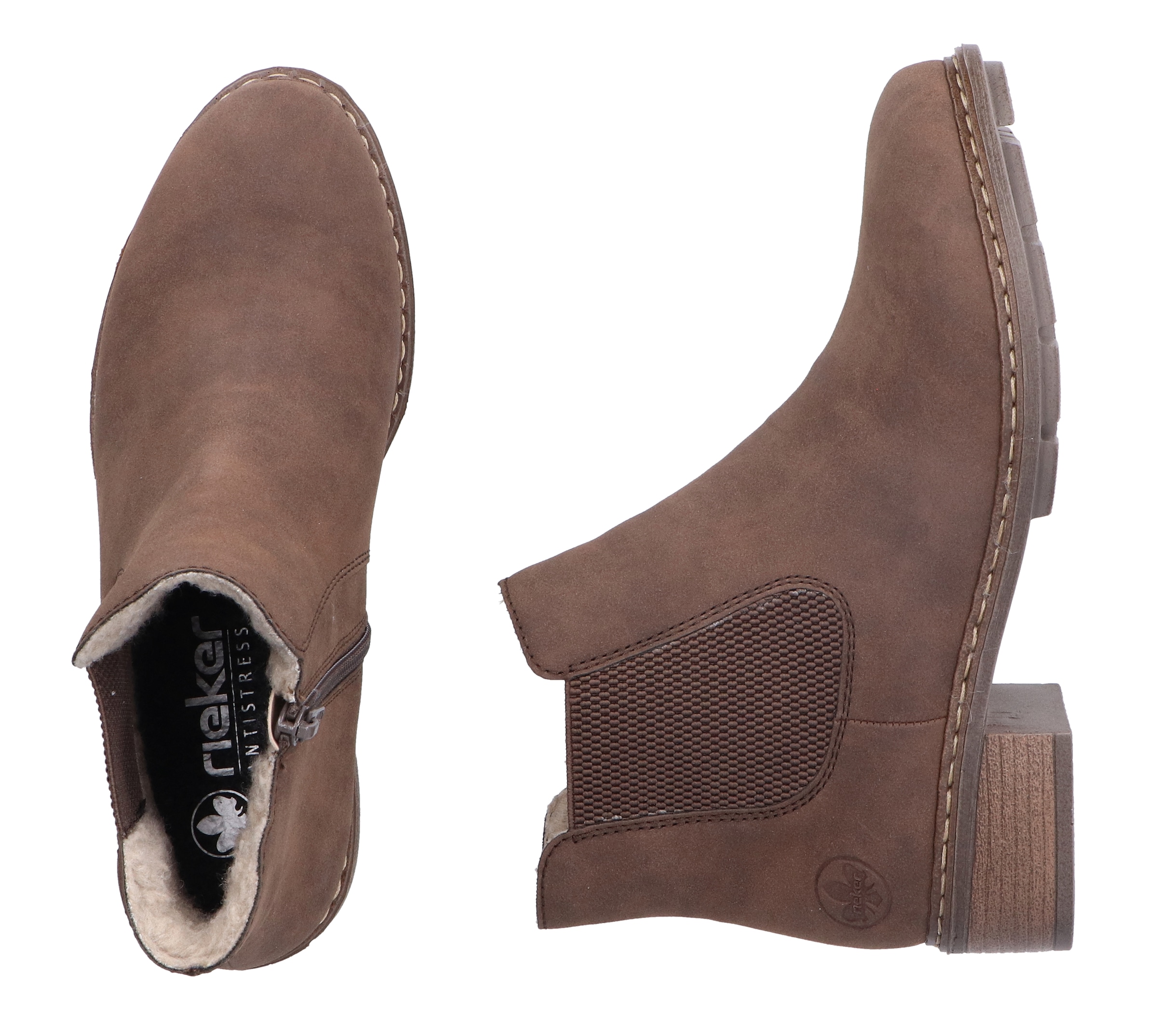 Rieker Winterstiefelette, Chelseaboots, Winterboots mit praktischem Innenreißverschluss