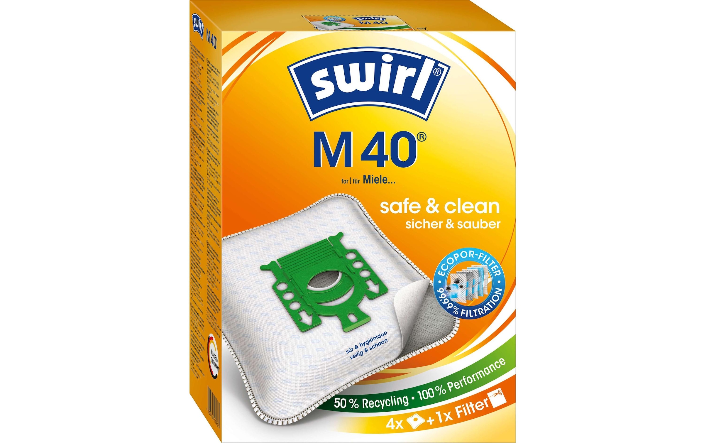 Swirl Staubsaugerbeutel »M 40 4 Stück«