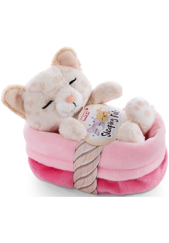 Kuscheltier »Sleeping Pets, Kätzchen mit Leopardenmuster, 12 cm«