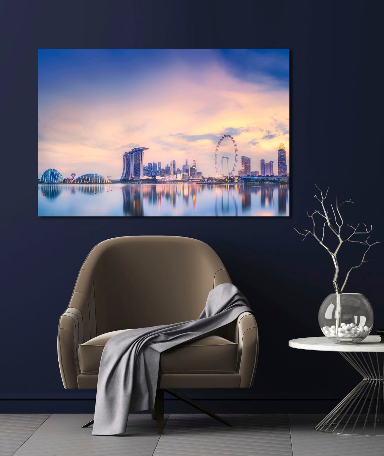 queence Acrylglasbild »Skyline«, Elemente der Architektur-Gebäude-Städte-Sk günstig online kaufen