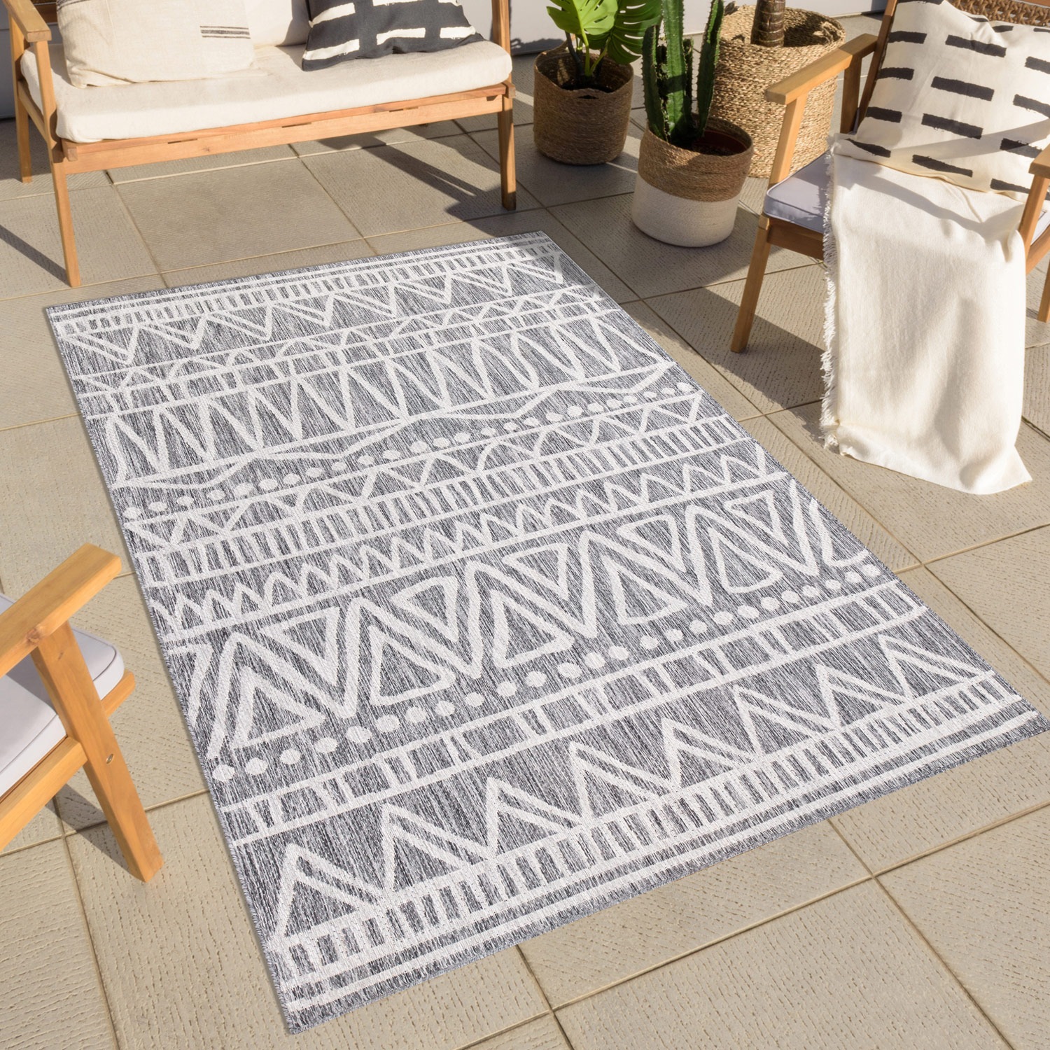 Carpet City Outdoorteppich »Outdoor 476«, rechteckig, 5 mm Höhe, Läufer, UV günstig online kaufen
