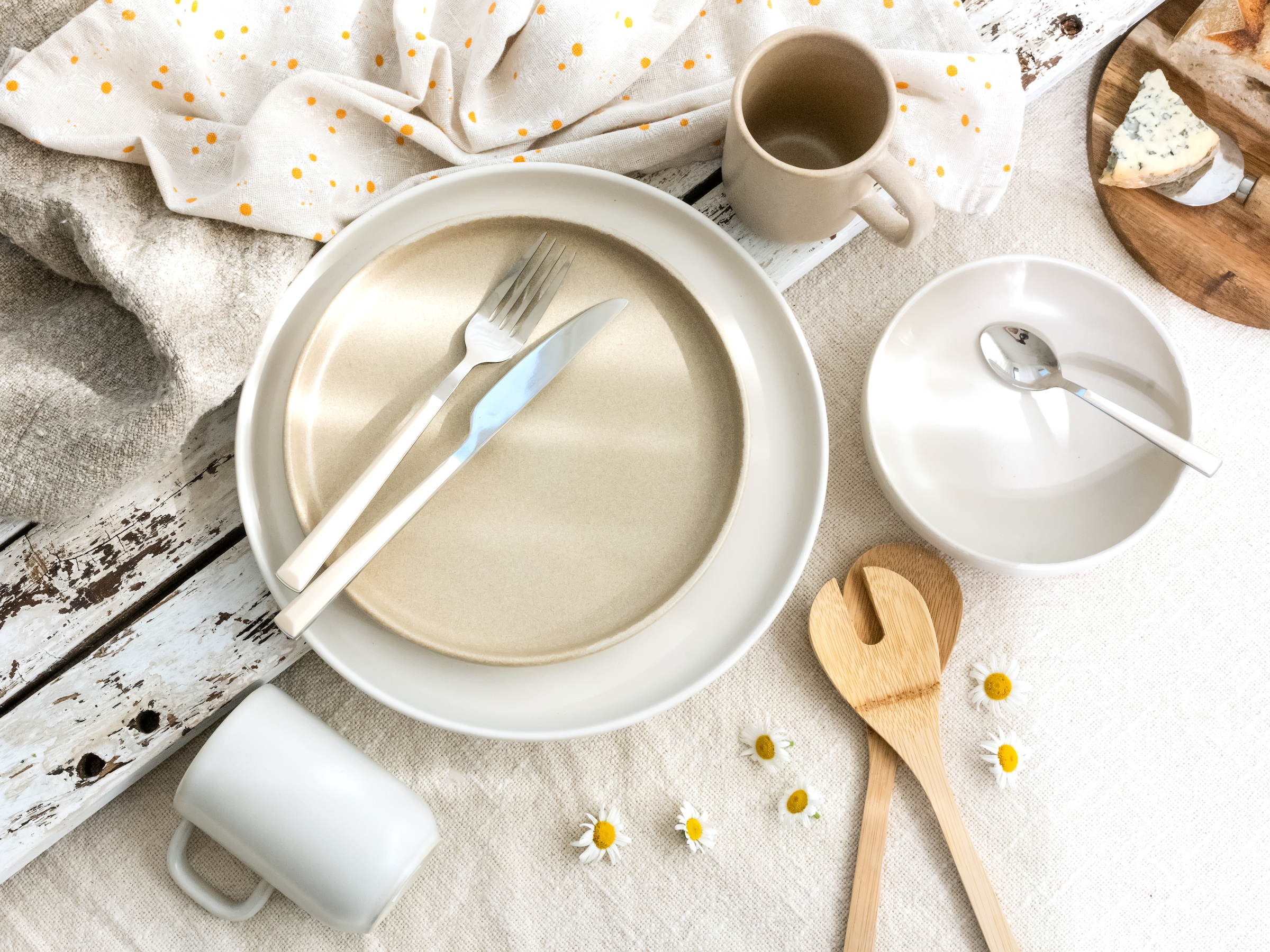 CreaTable Kombiservice »Uno Toscana, Service 16-tlg.« Puristische Formgebung, Inspiriert durch die Farben der Toscana