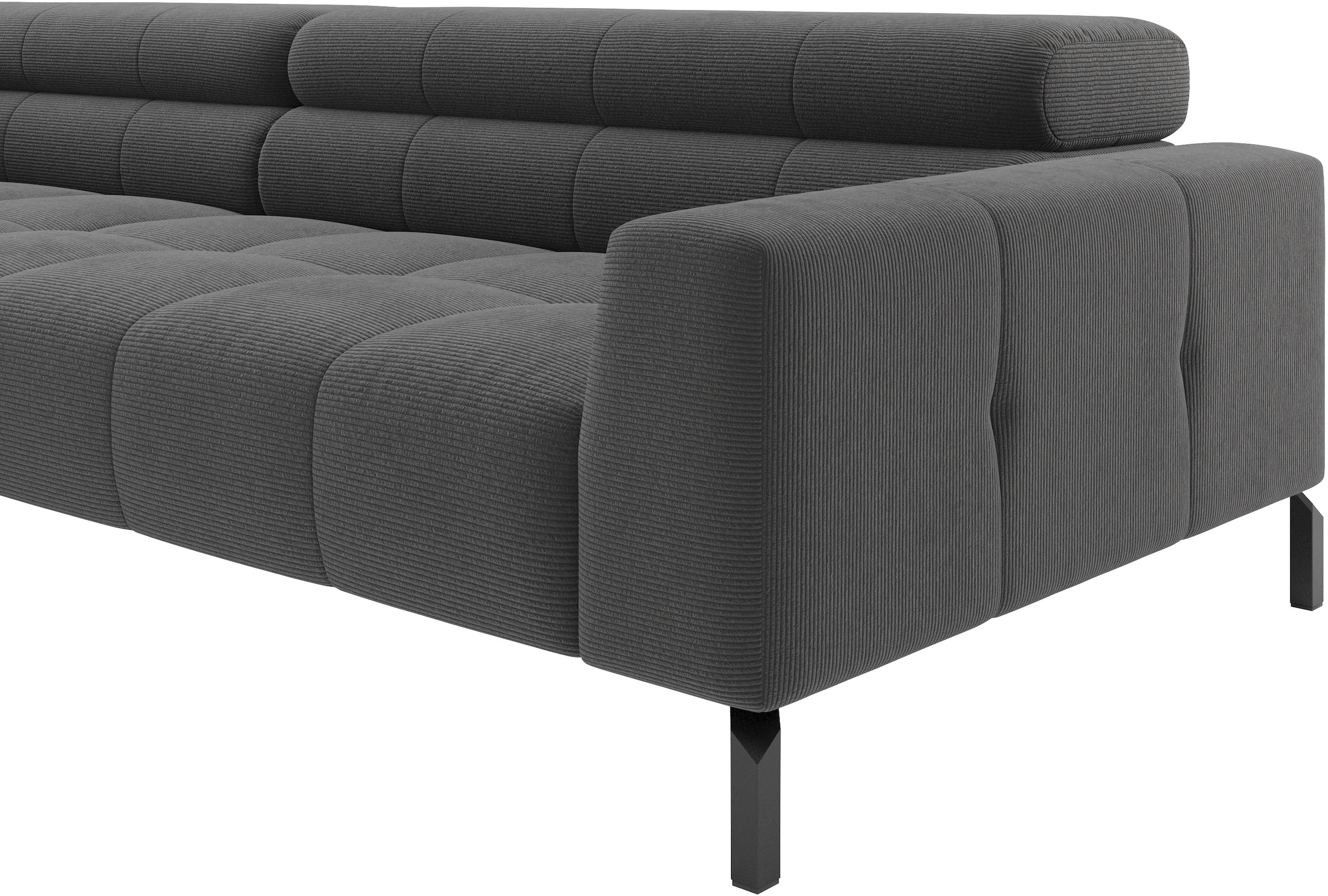 Home affaire Ecksofa »Claya, 311 cm breit, L-Form,  inkl. Kopfteilverstellung« wahlweise elektrischer Sitzvorzug