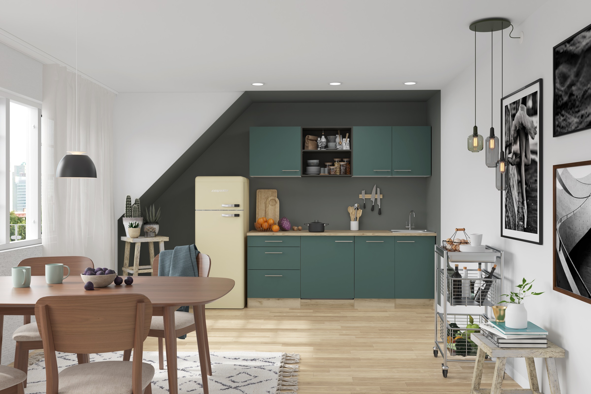 OPTIFIT Küche »Bella« Breite 210 cm, wahlweise mit E-Geräten günstig online kaufen